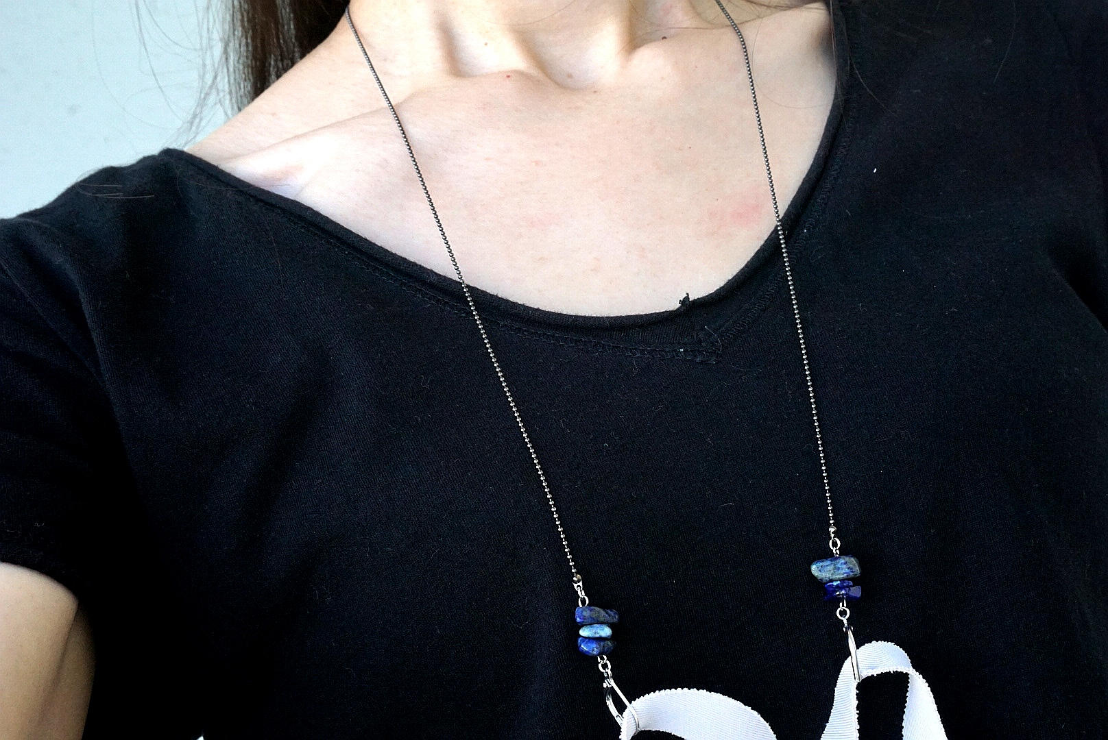 さざれ天然石(ラピスラズリ) マスクチェーンの画像4