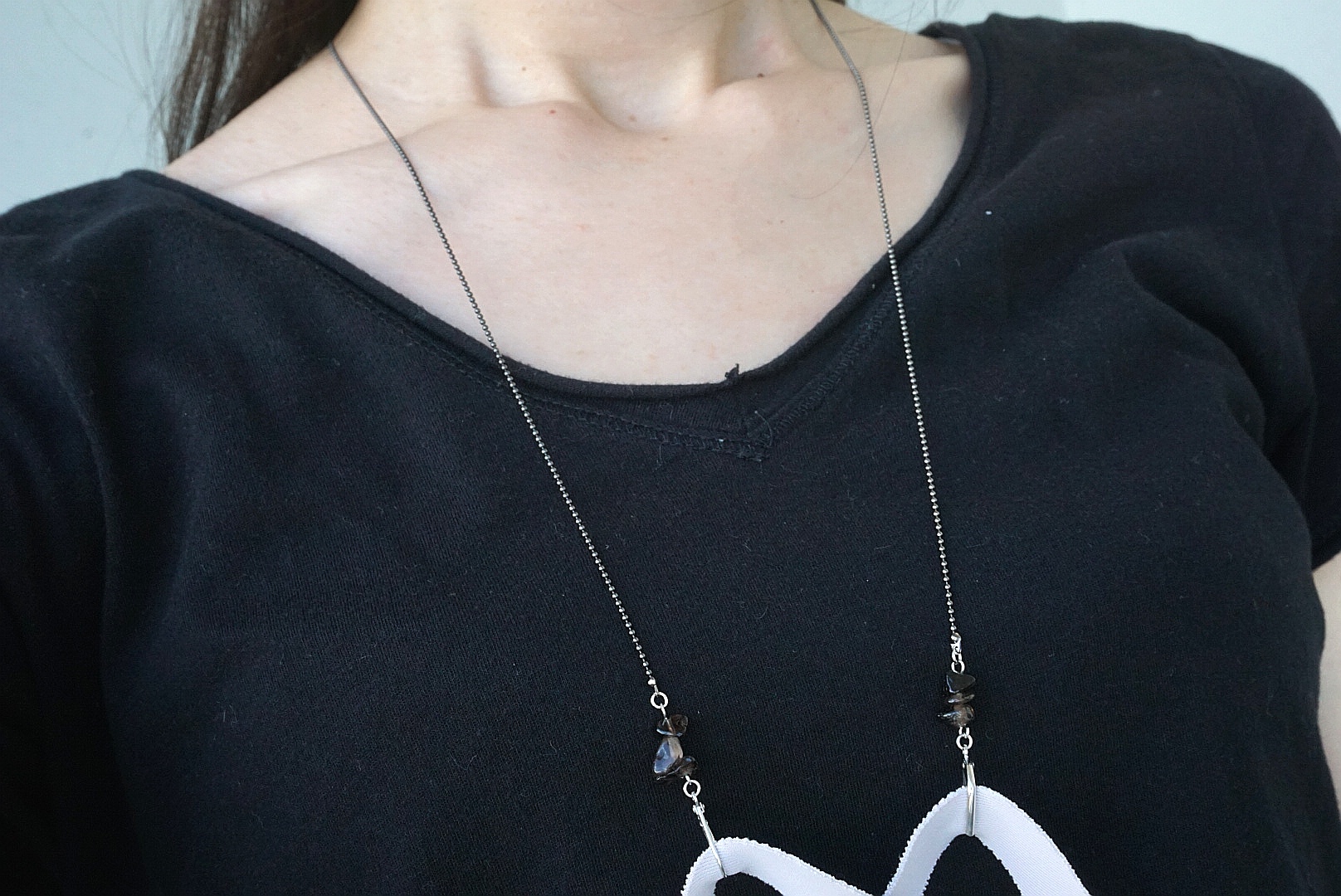 さざれ天然石(スモーキークォーツ) マスクチェーンの画像4