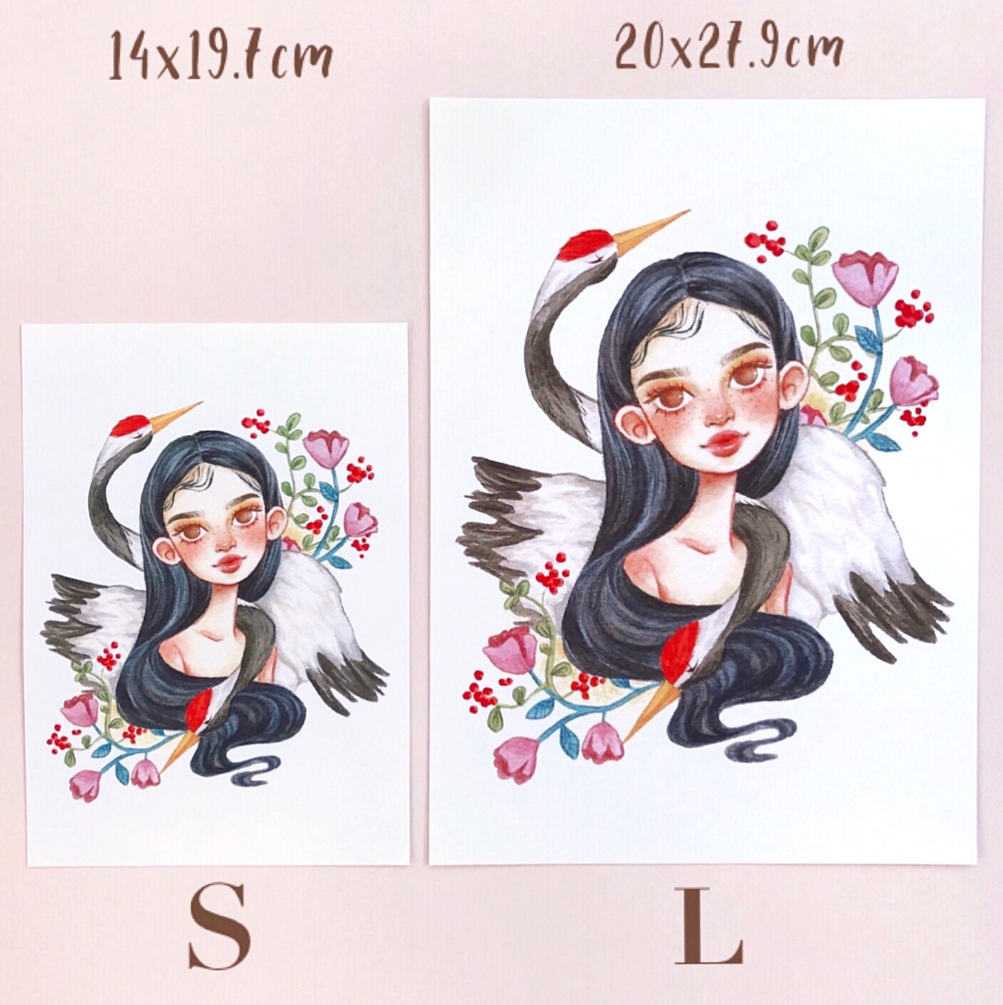 アートプリント＊月と女の子の画像4