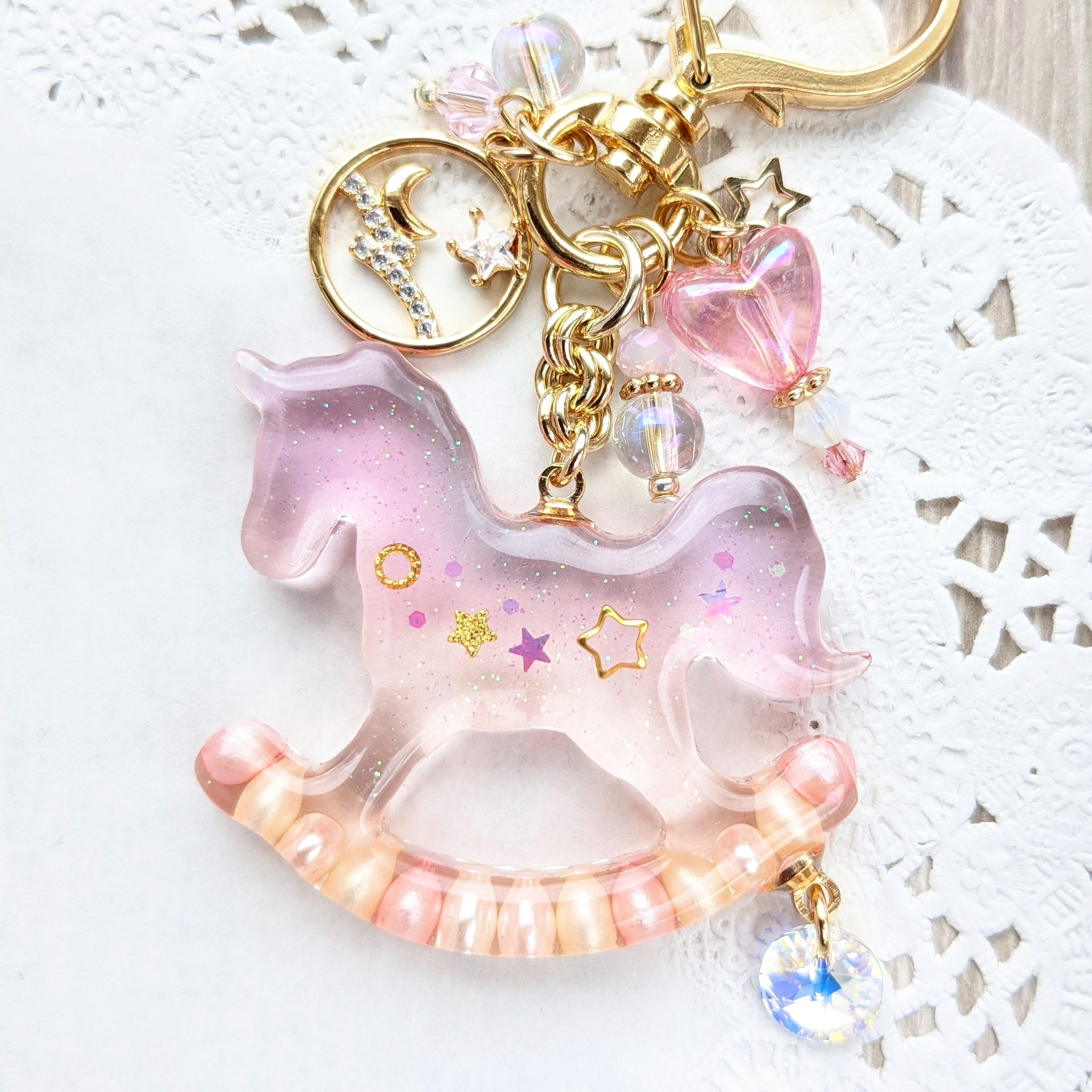 メルヘン木馬のキーホルダーの画像2