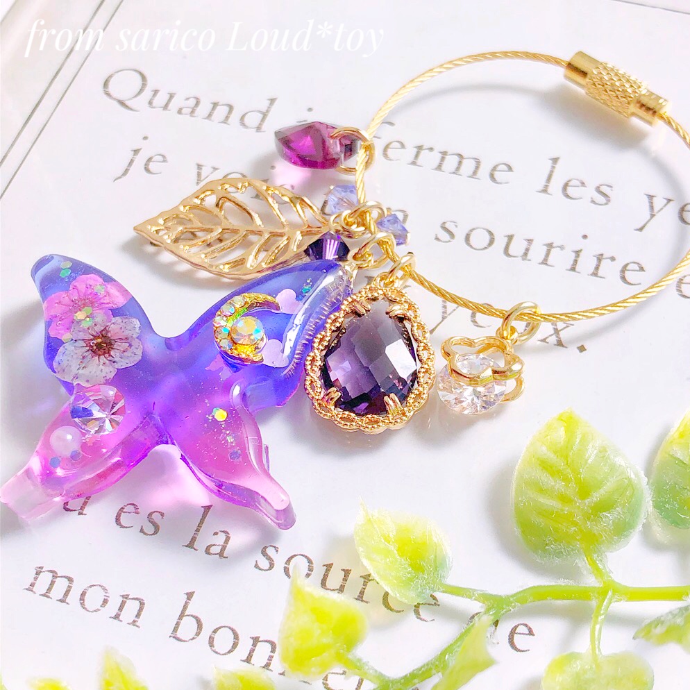 夢幻の蝶ワイヤーチャームの画像2