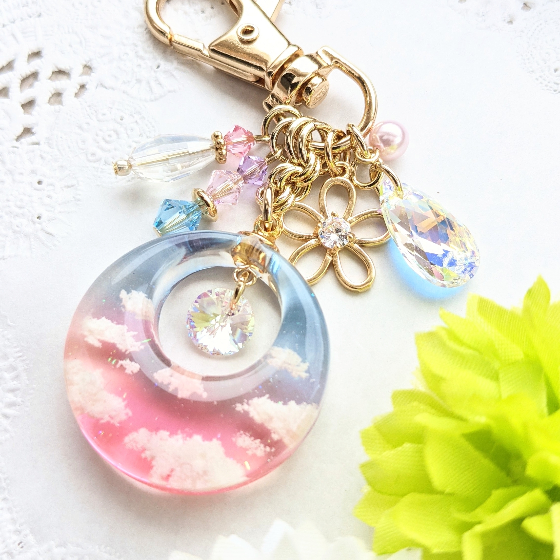 夕空のラウンド型キーホルダーの画像2