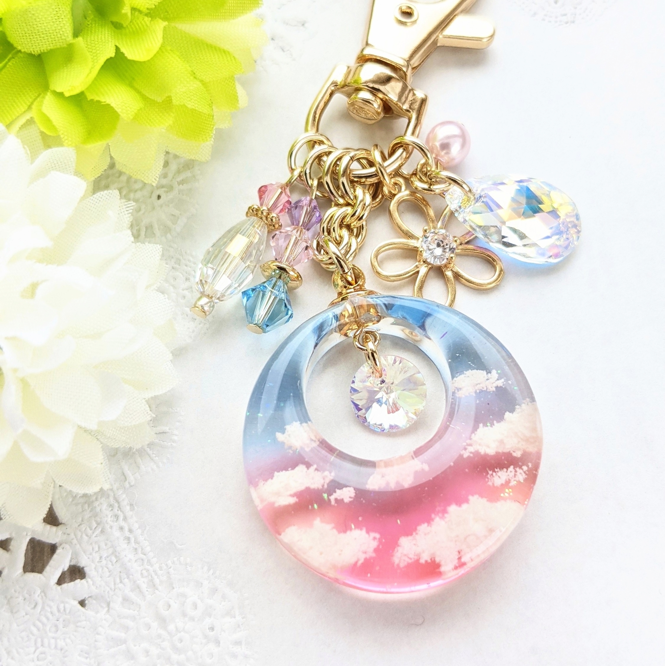 夕空のラウンド型キーホルダーの画像3