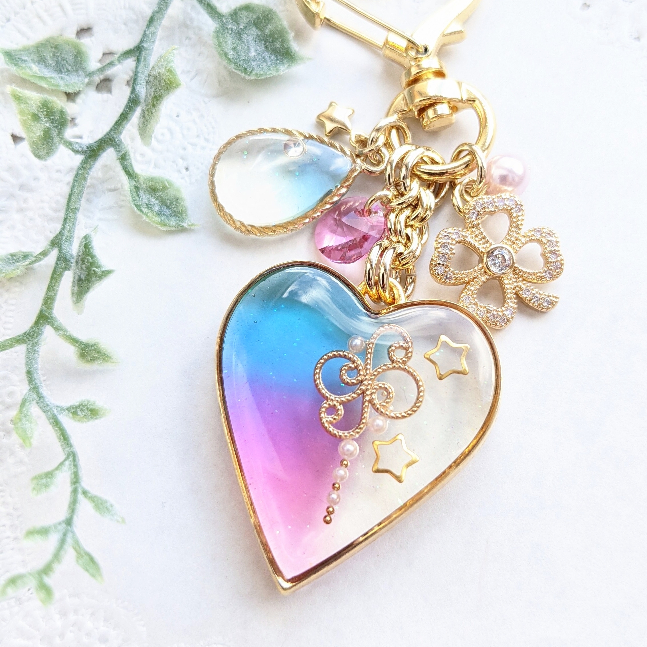 Half gradient heartキーホルダーの画像2