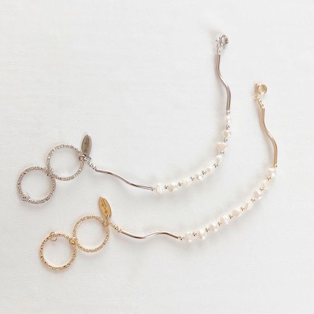 pearl wave ring braceletの画像2