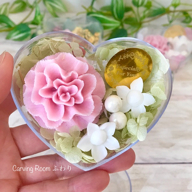 ソープカービング　ピンクカーネーションの画像2