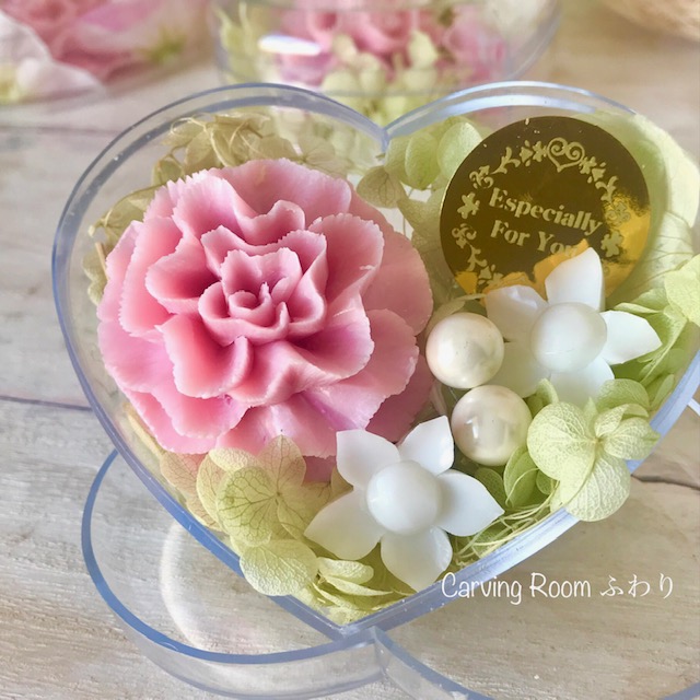 ソープカービング　ピンクカーネーションの画像3