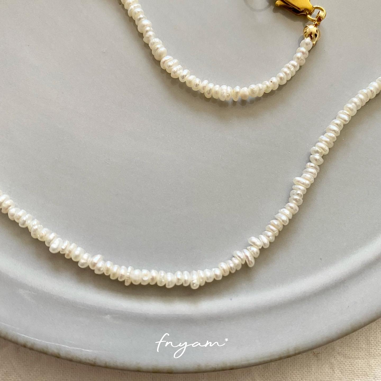 シンプル極小淡水パールネックレスの画像2