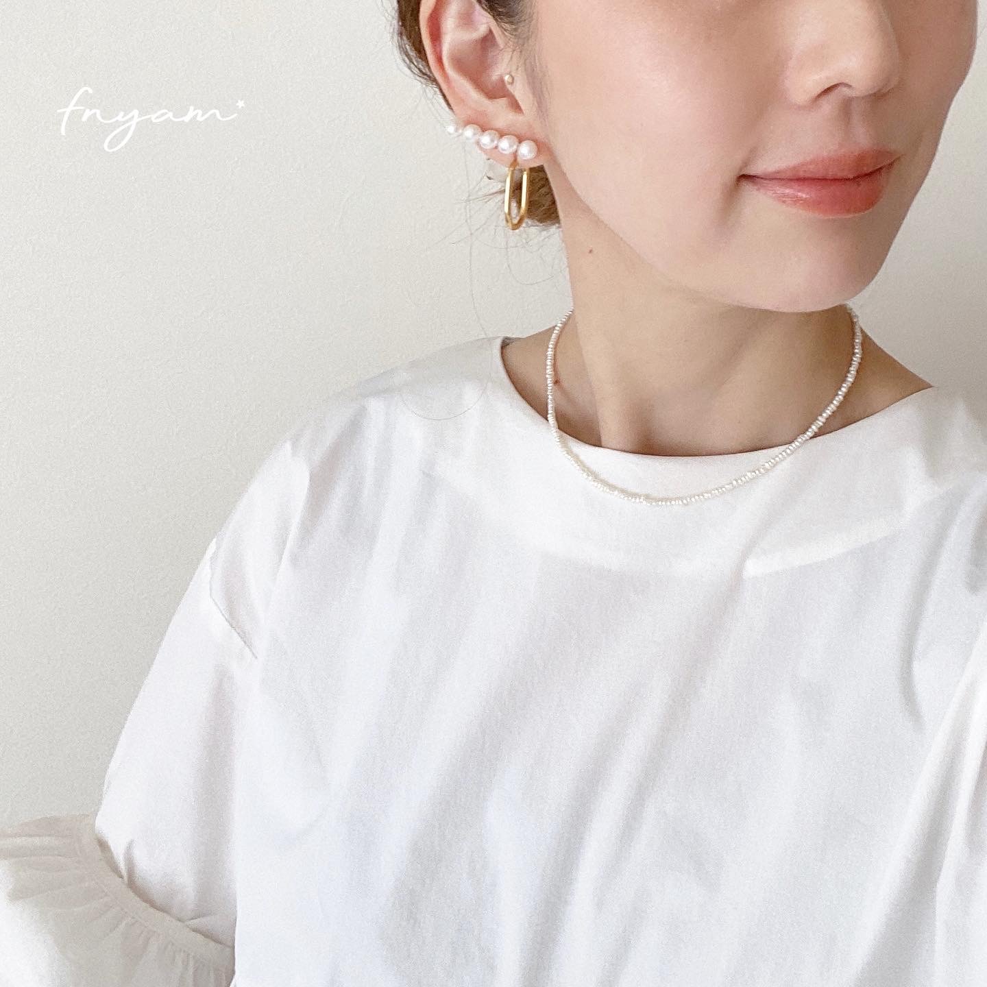 シンプル極小淡水パールネックレスの画像3