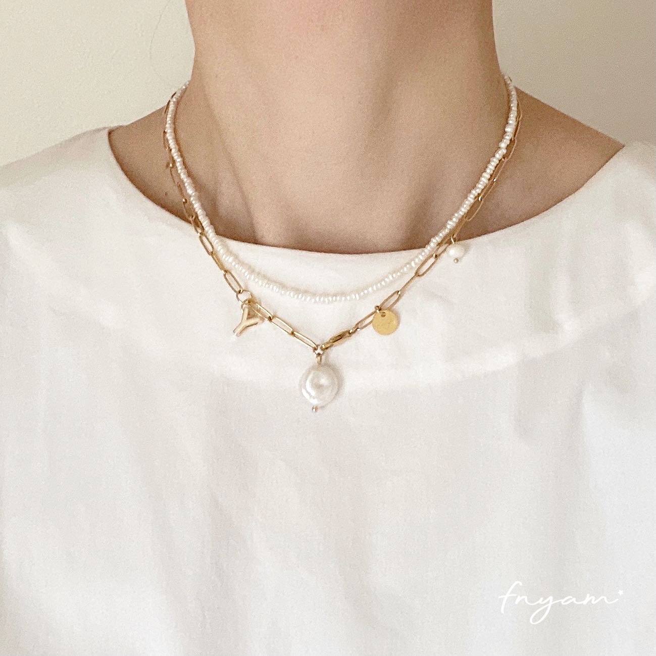 シンプル極小淡水パールネックレスの画像4