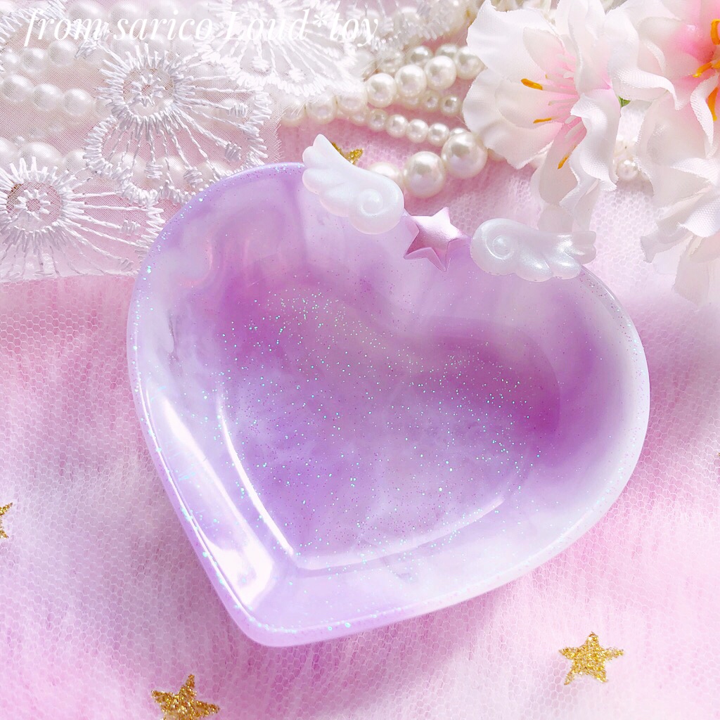 Angelハートトレイ💘purpleマーブルの画像2
