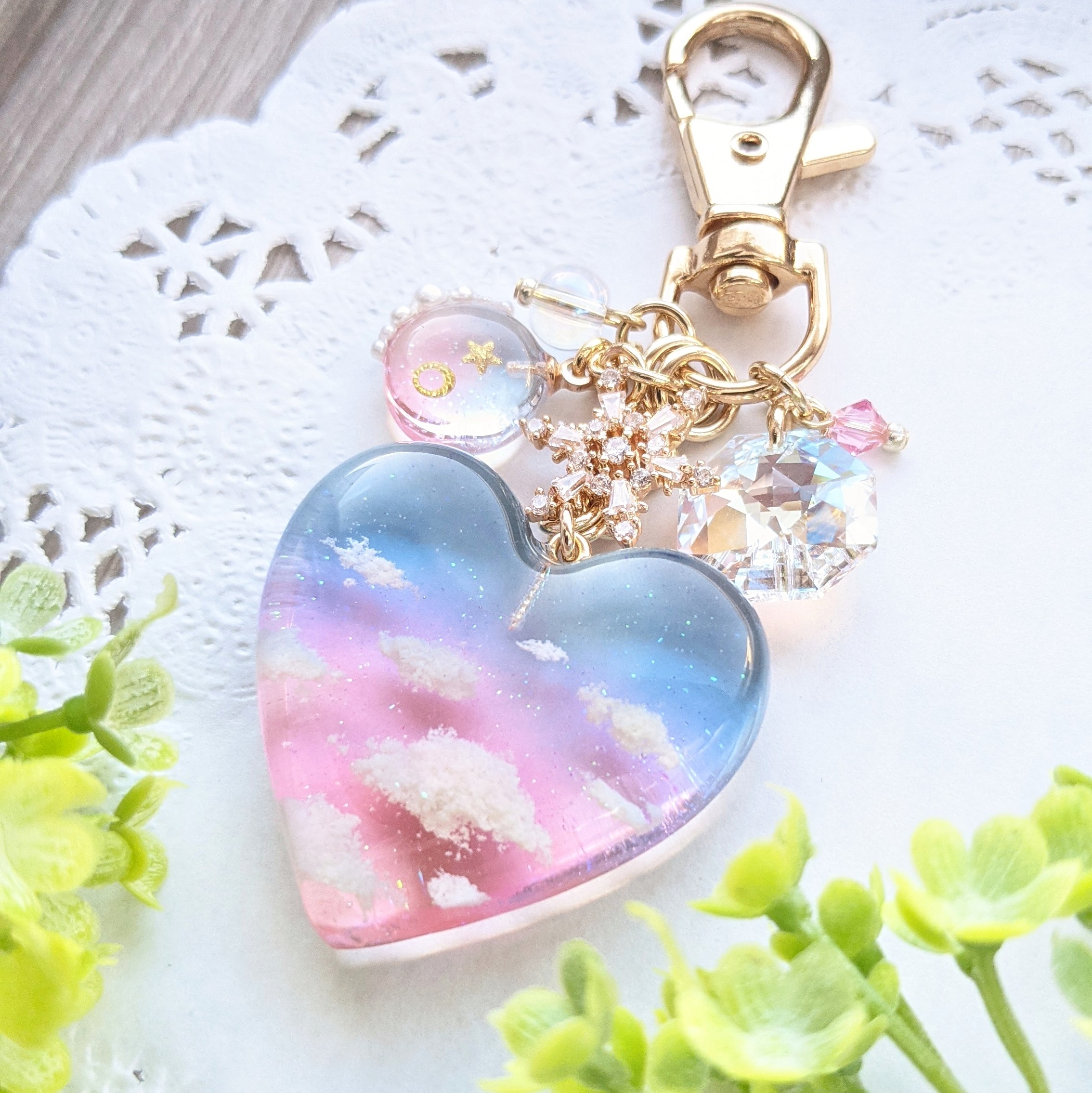 夕空ハートのキーホルダーの画像2