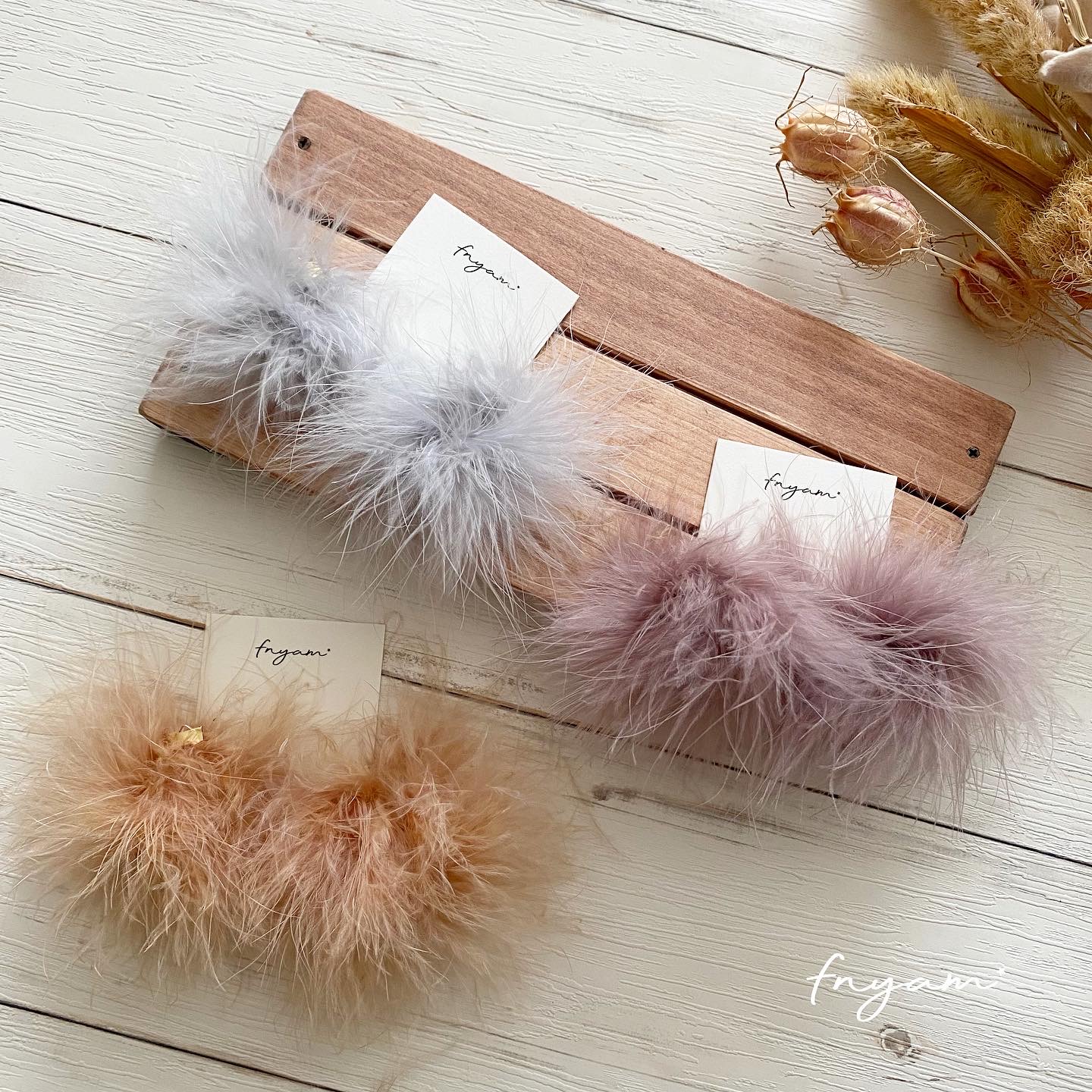 ふわふわマラボー♡ピアスキャッチの画像2