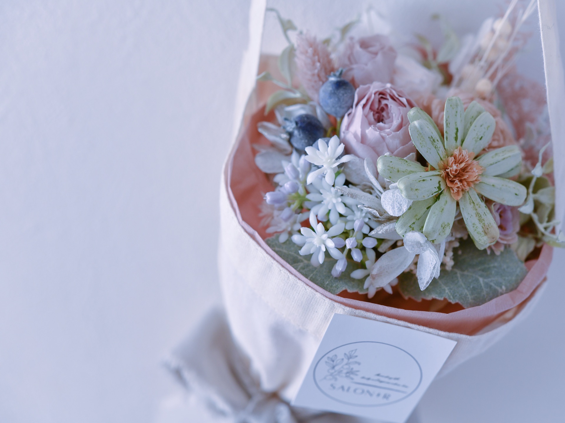 【キット】ナチュラル好きさんに！ふんわり可愛いバッグブーケの画像3