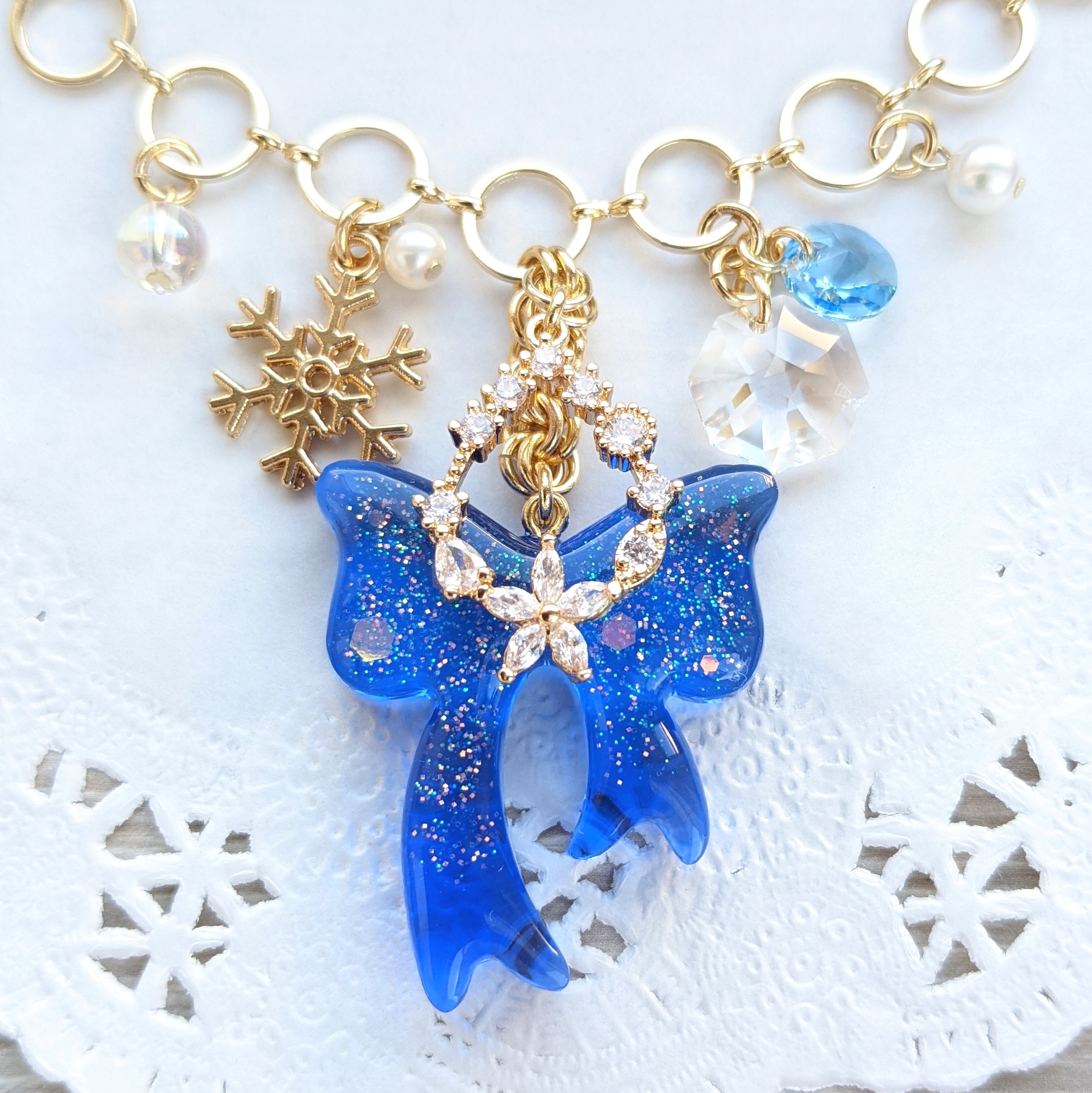 ブルーリボンのバッグチャームの画像3