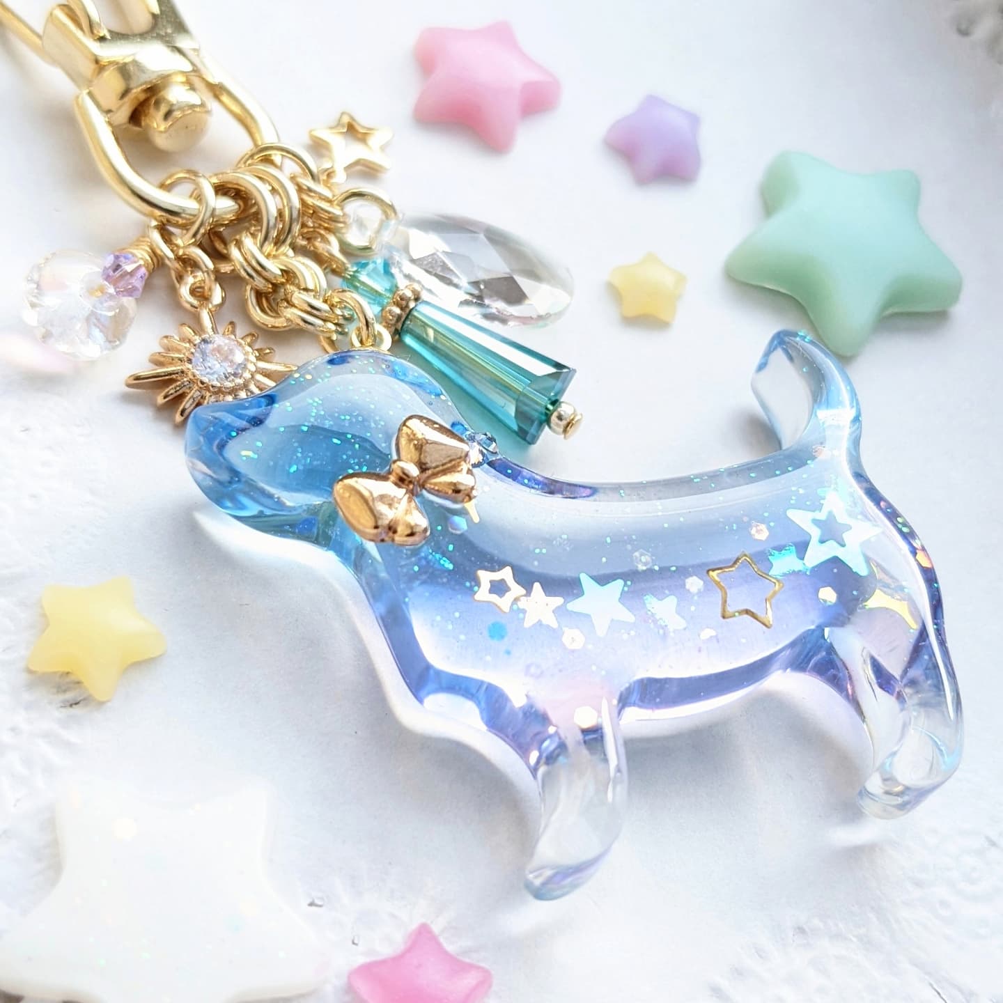 キラキラ星のワンコキーホルダーの画像4