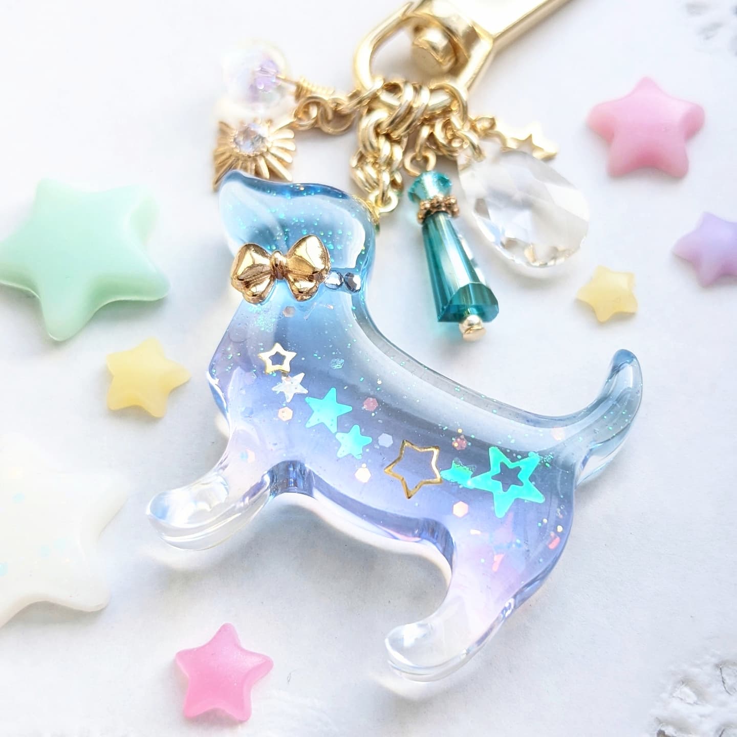 キラキラ星のワンコキーホルダーの画像5