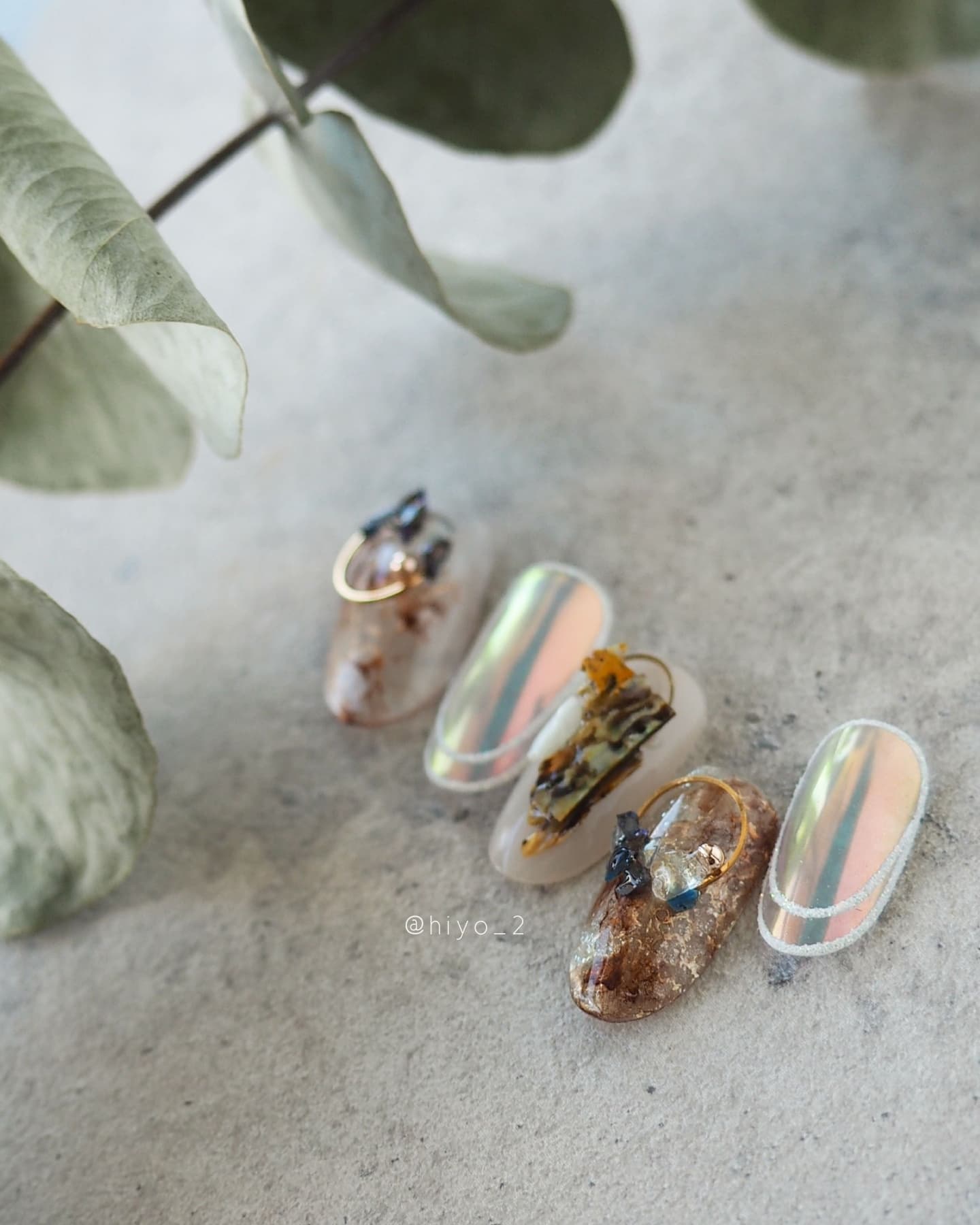 aurora glass beads☾︎indigo☽︎の画像3