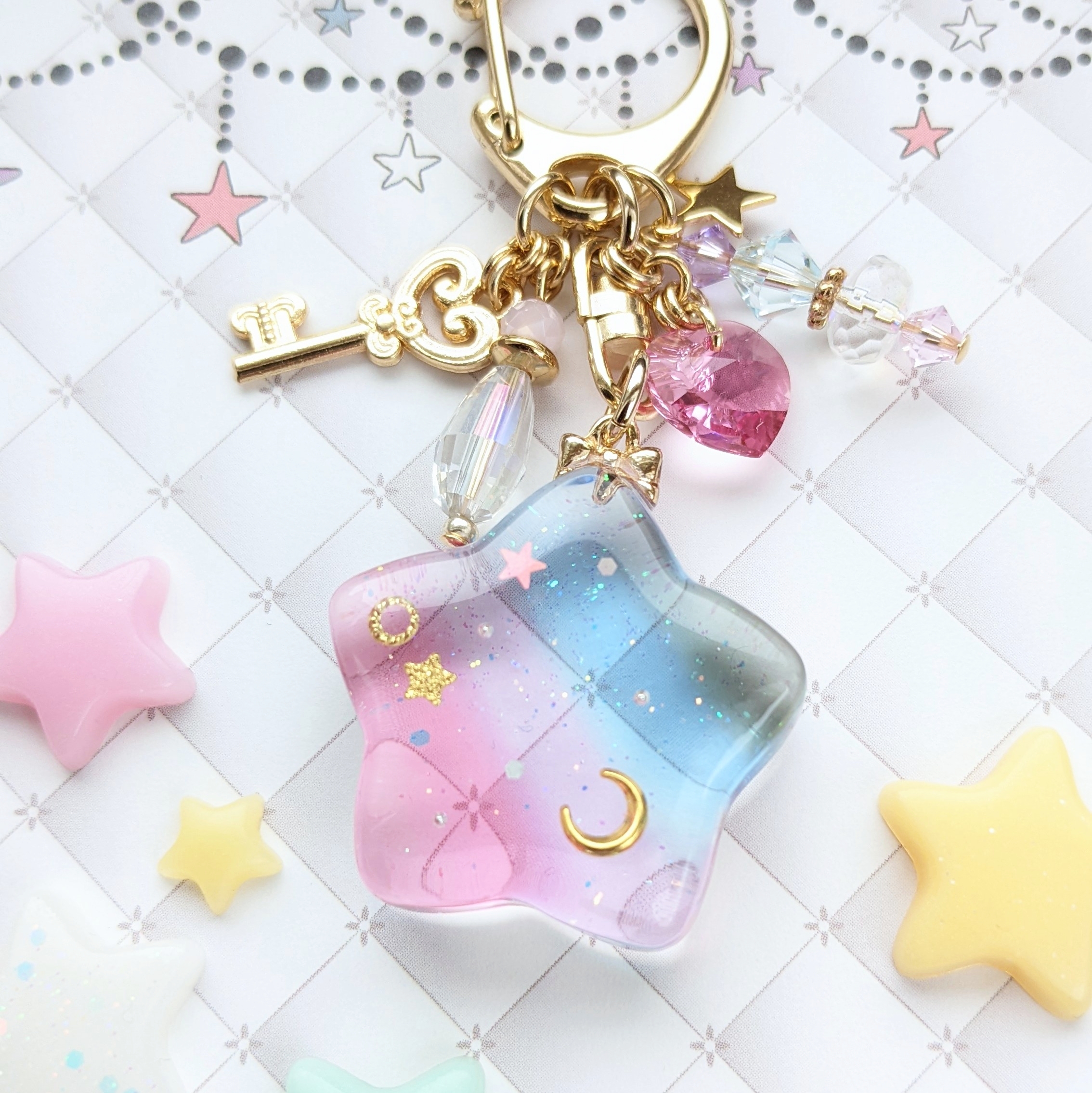 キラキラ星のキーチャーム Aの画像2