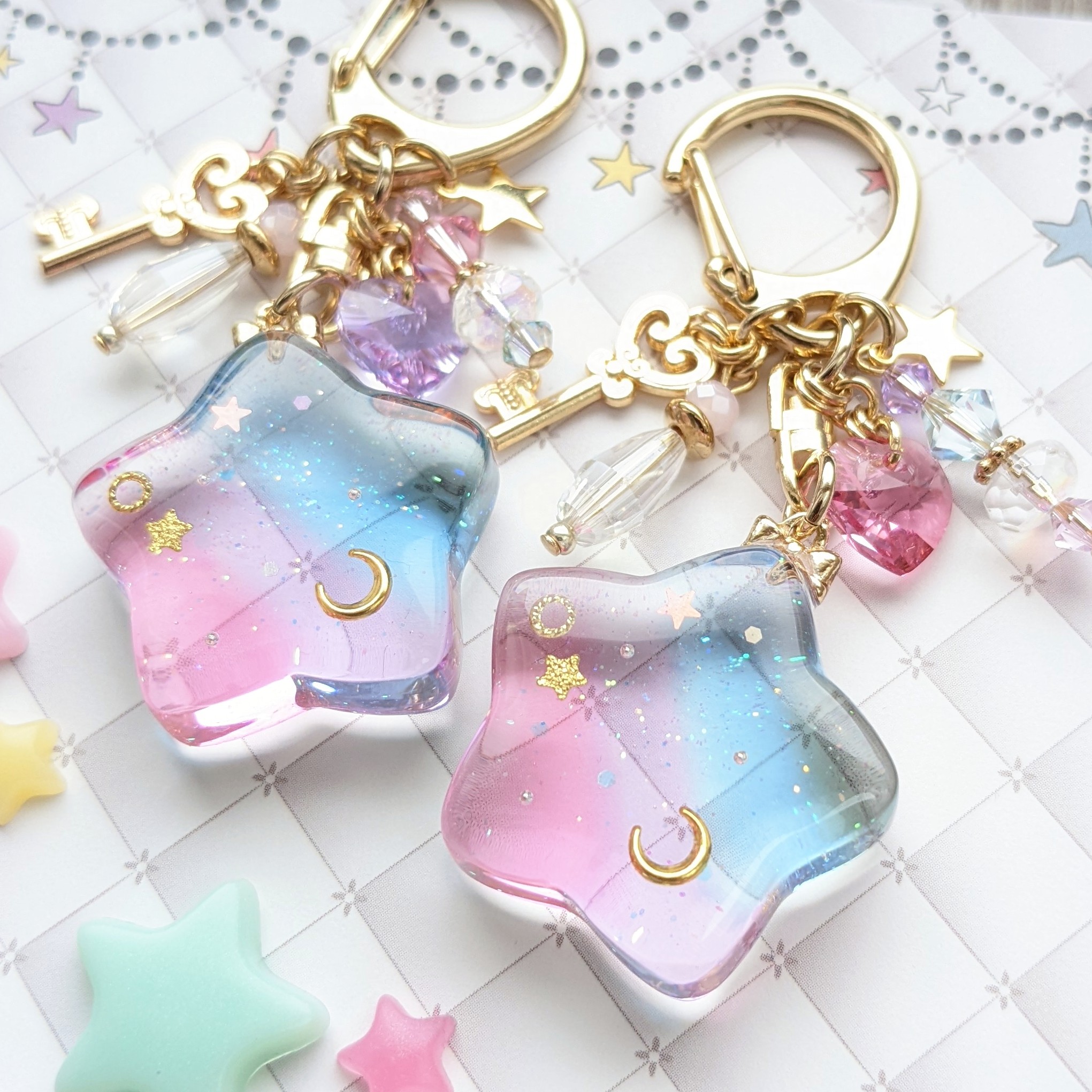 キラキラ星のキーチャーム Aの画像3
