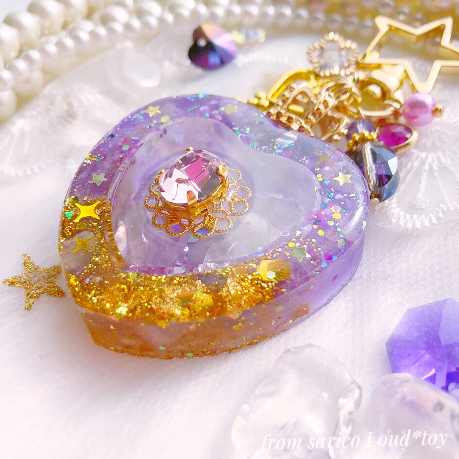 アメジストとスワロフスキーのハートシェイカー🔮の画像3