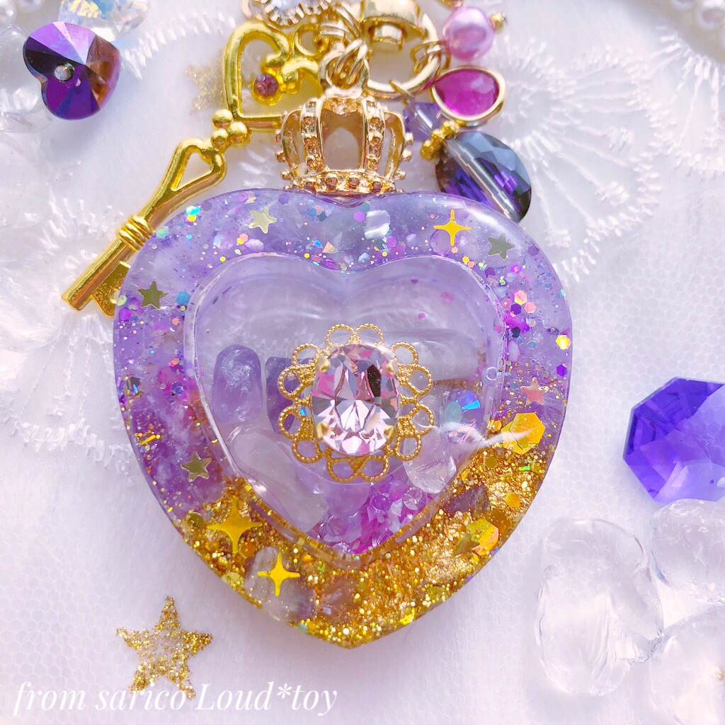 アメジストとスワロフスキーのハートシェイカー🔮の画像4