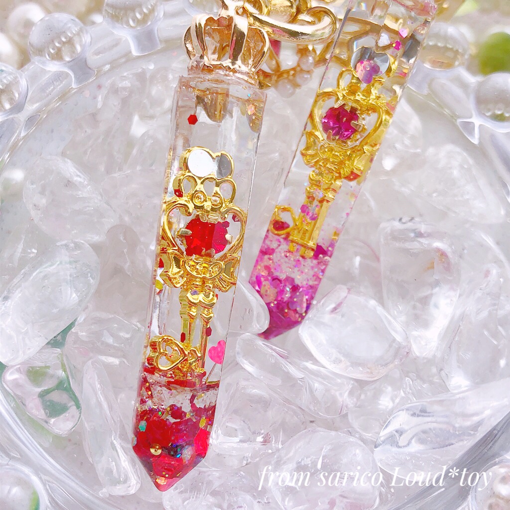 ハートの鍵🔑クリスタル/赤の画像2