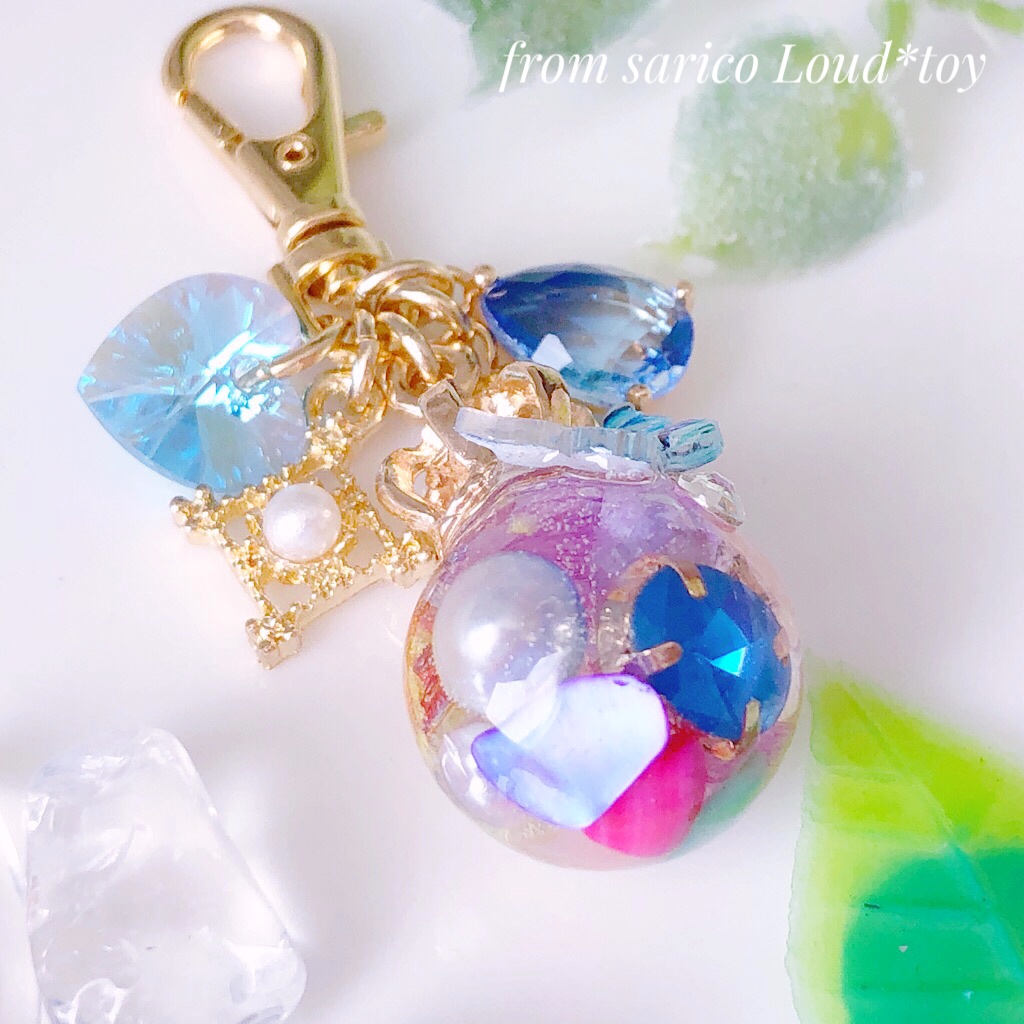 butterfly×flower ballチャームの画像3