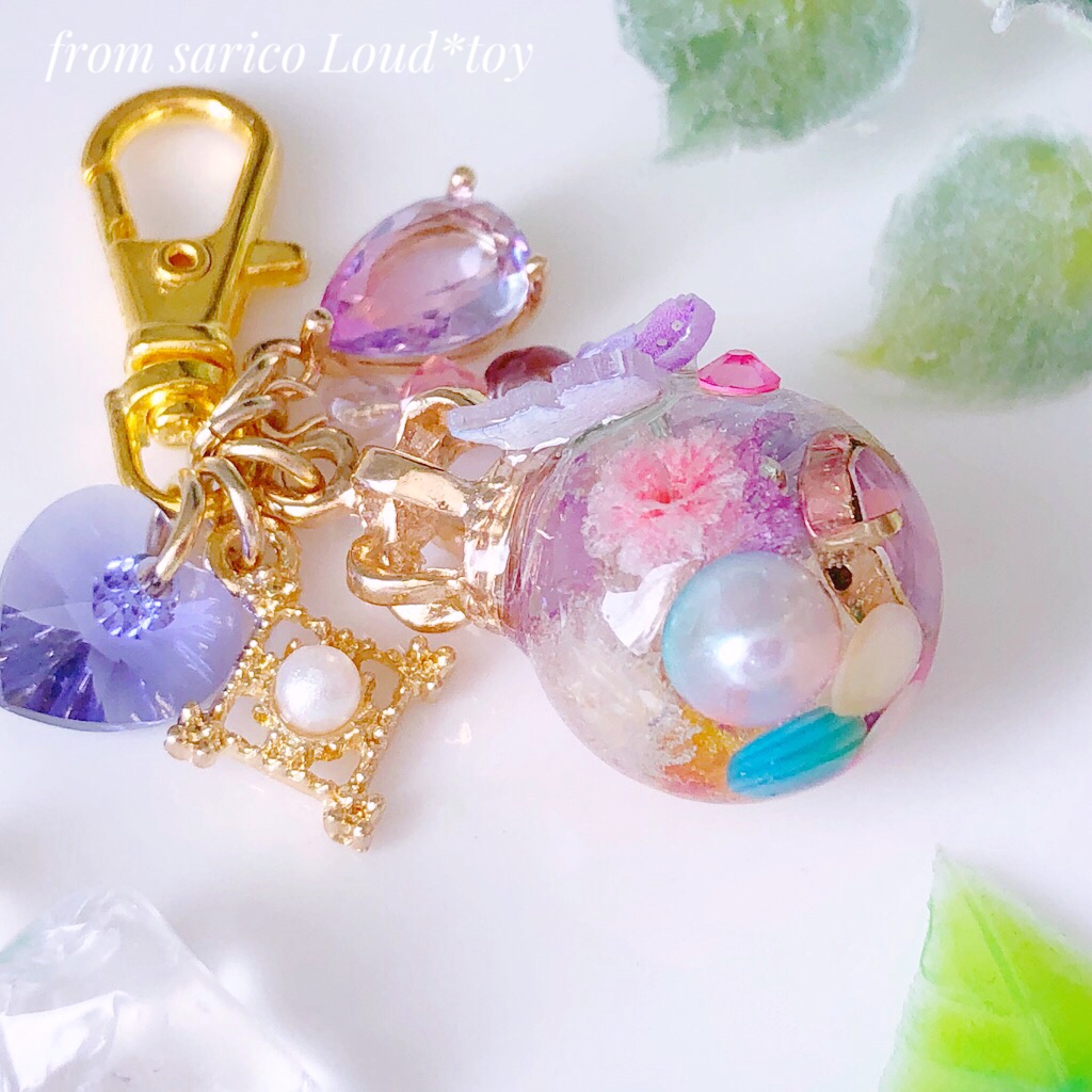 butterfly×flower ballチャームの画像3