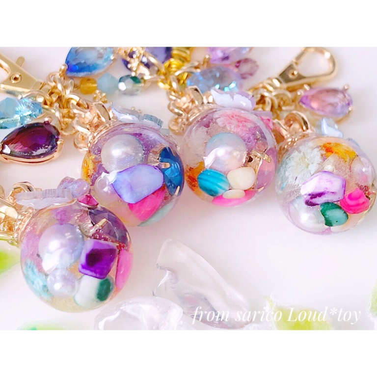 butterfly×flower ballチャームの画像4