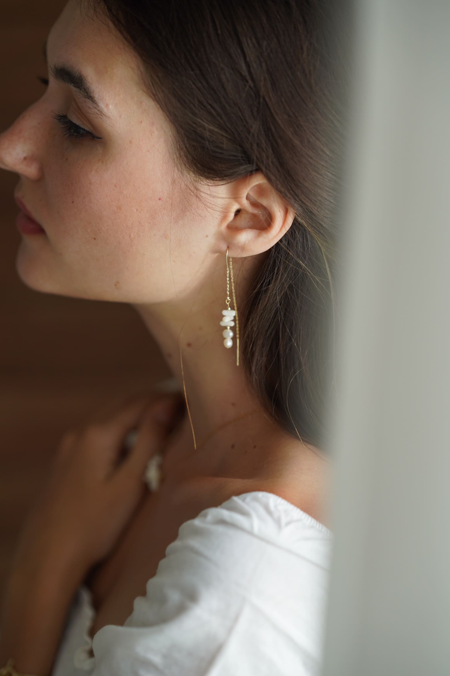 14kgf white coral pierce の画像3