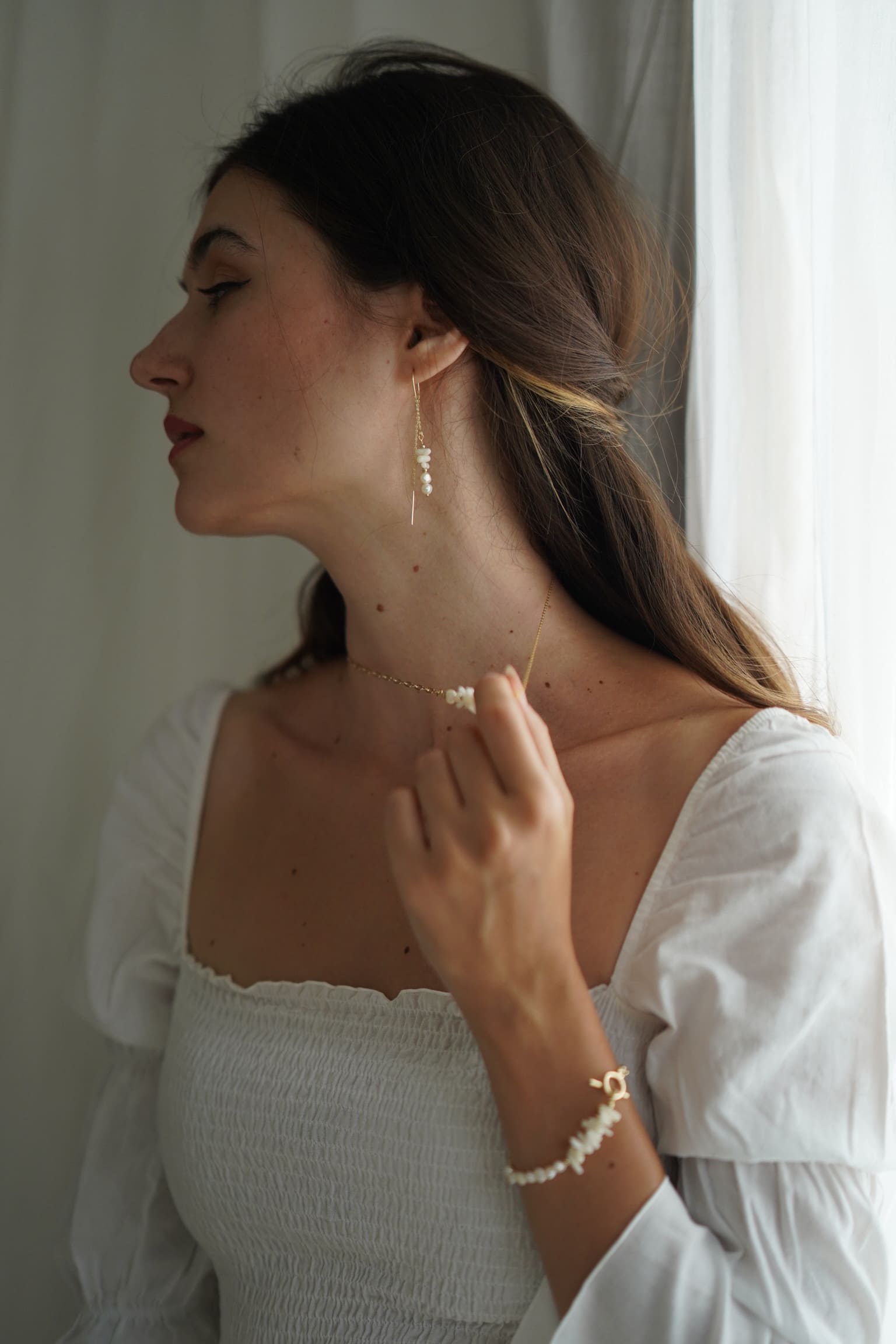 14kgf white coral pierce の画像4