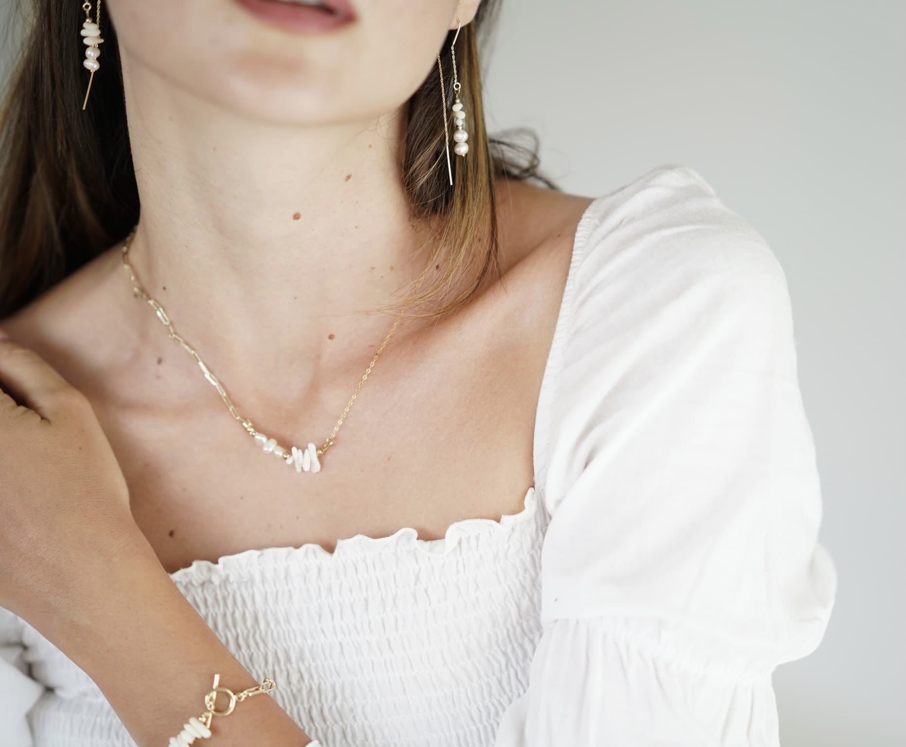 14kgf white coral pierce の画像5