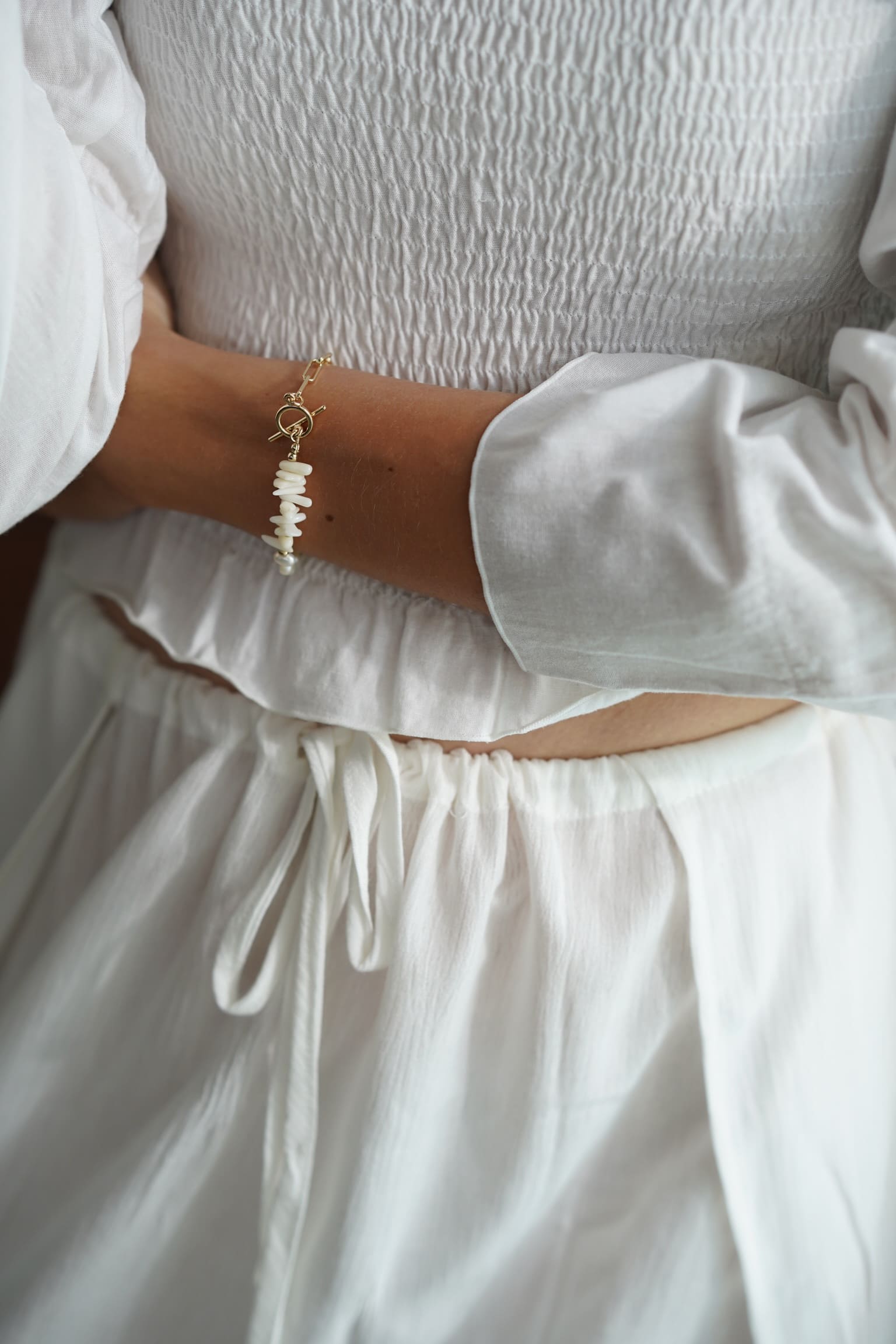 14kgf white coral bracelet の画像5