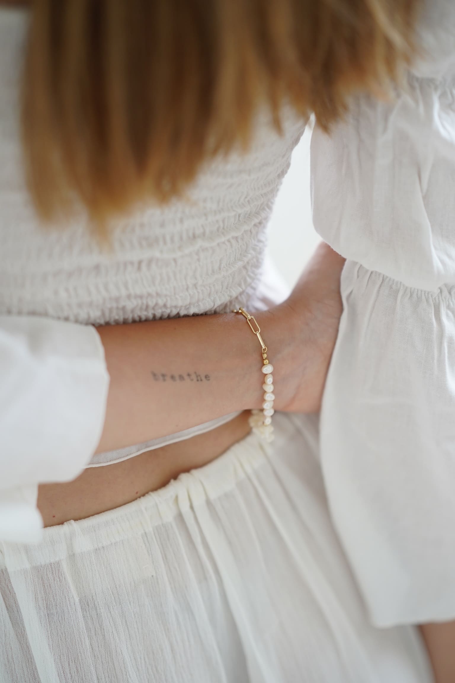 14kgf white coral bracelet の画像6