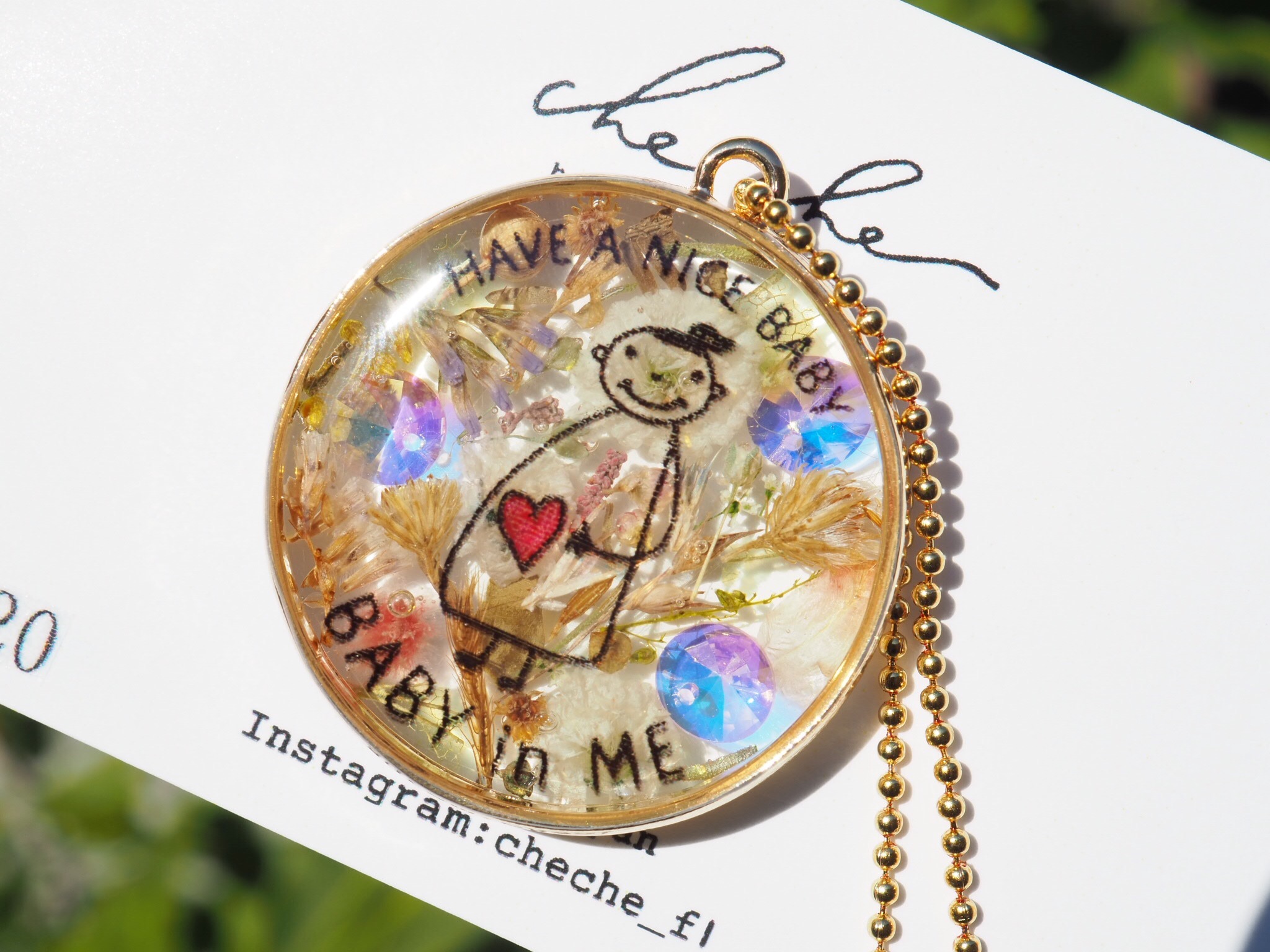 ドライフラワーマタニティキーホルダーの画像2