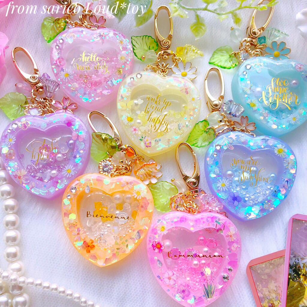 Spring flowerハートチャーム🌸パープルの画像4