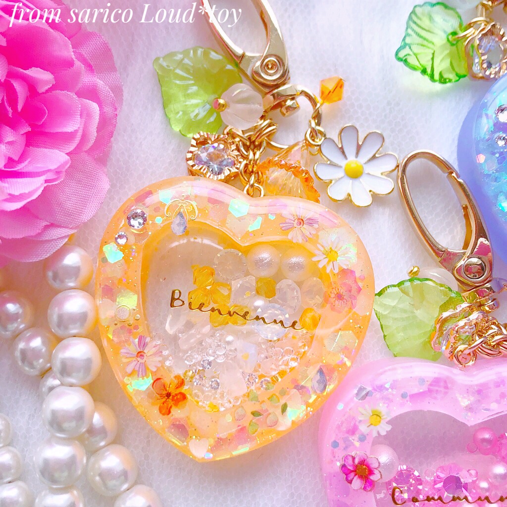 Spring flowerハートチャーム🌸オレンジの画像2