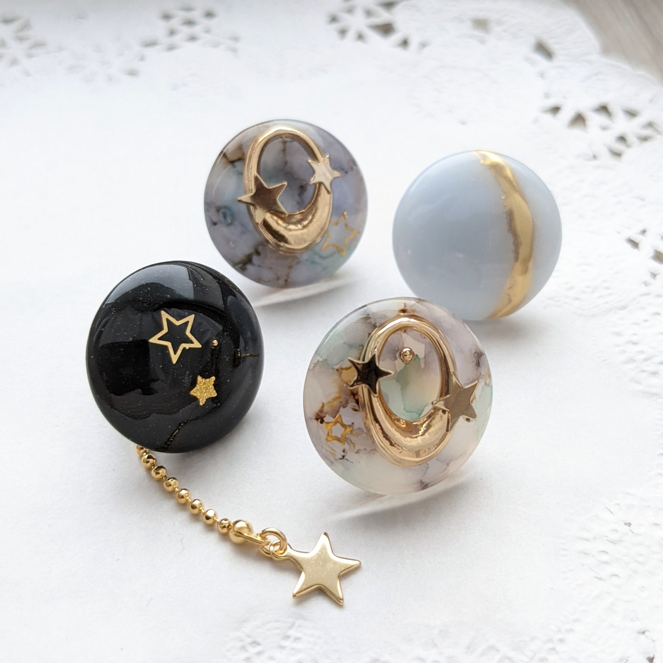 Cool star earrings (ステンレスピアス)の画像3