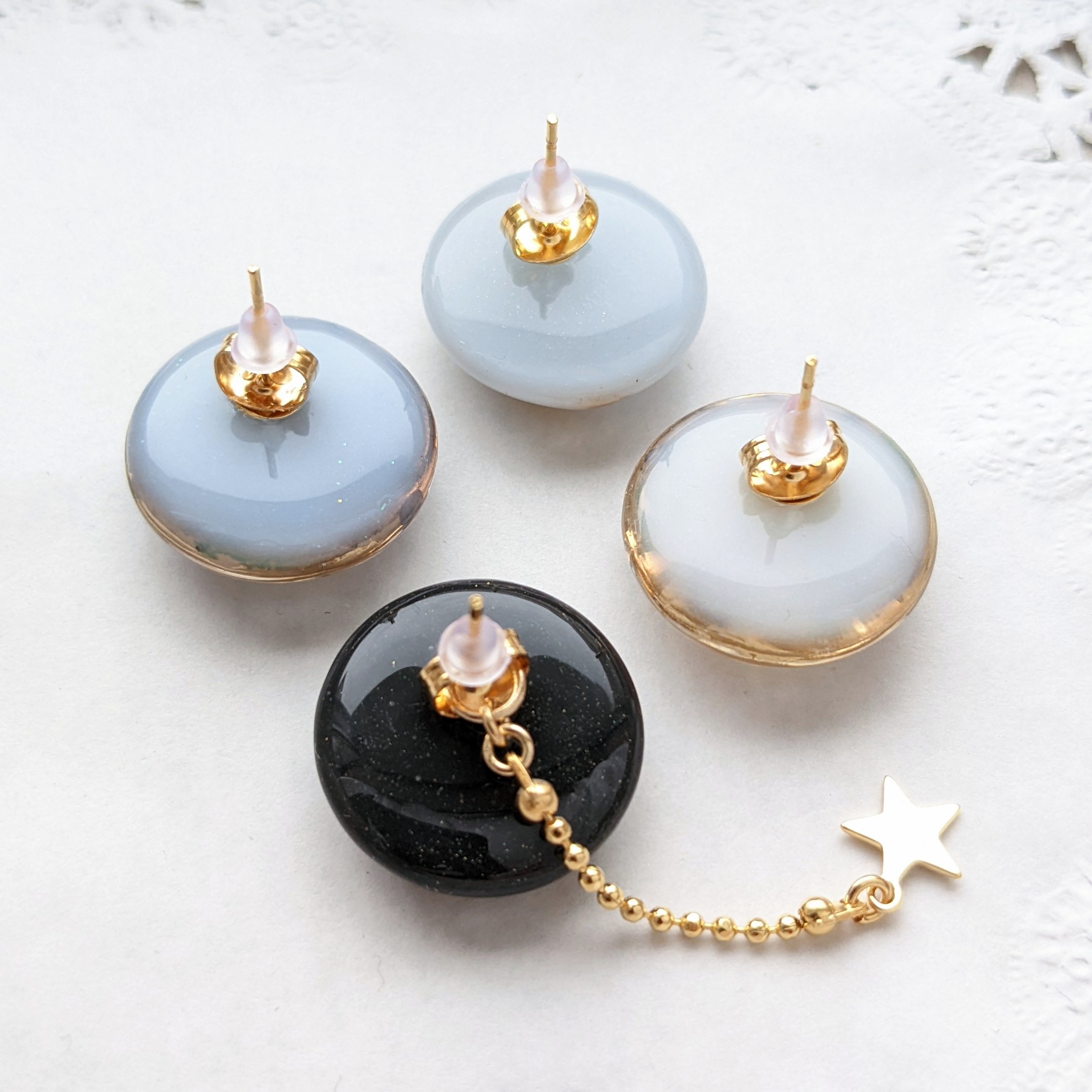 Cool star earrings (ステンレスピアス)の画像4