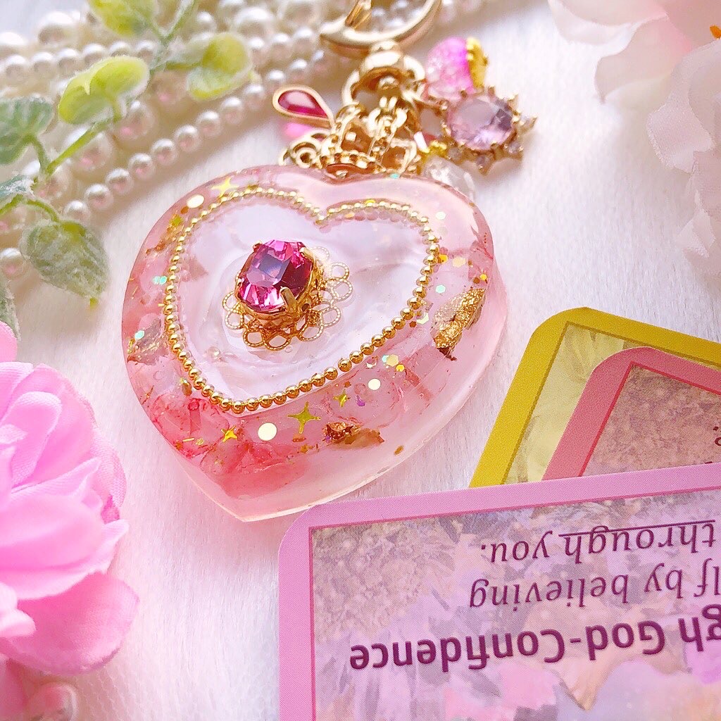 チェリークウォーツとローズクウォーツ🌙ハートシェイカーの画像2