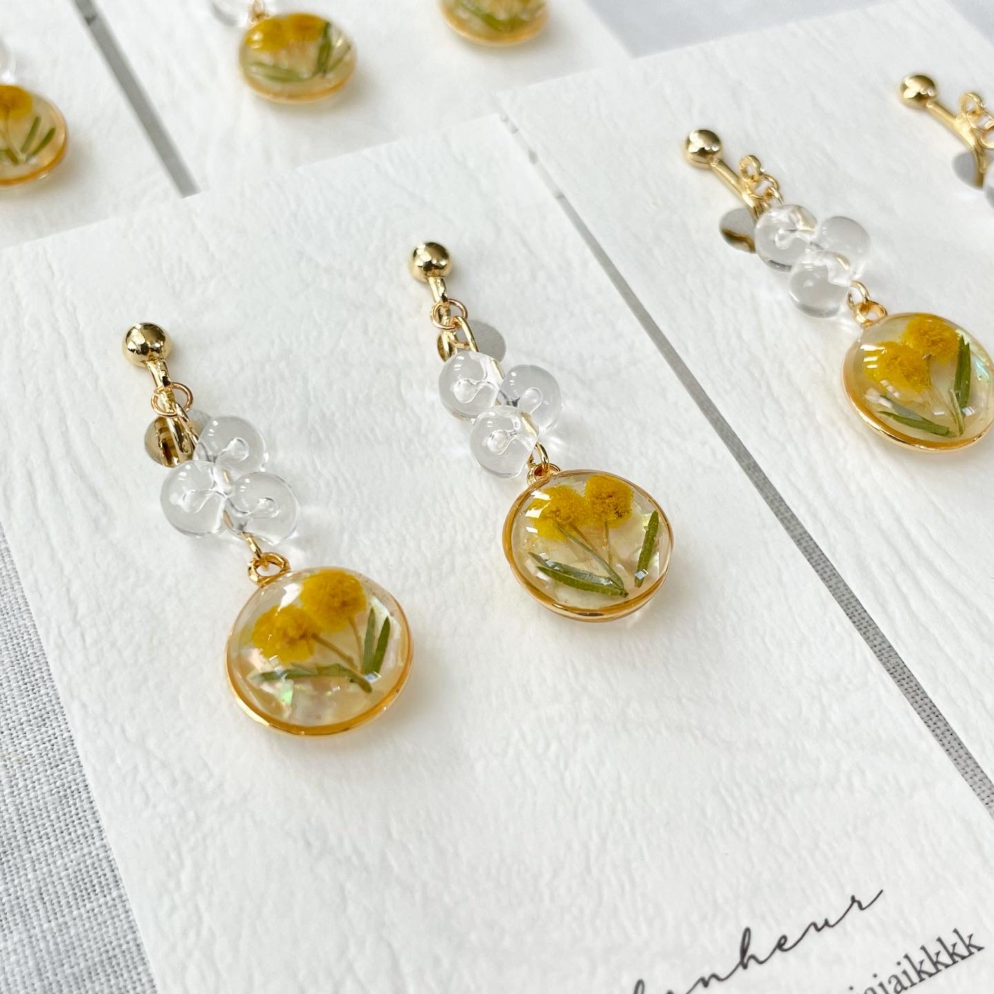 まーるいミモザの耳飾り𓆸の画像2