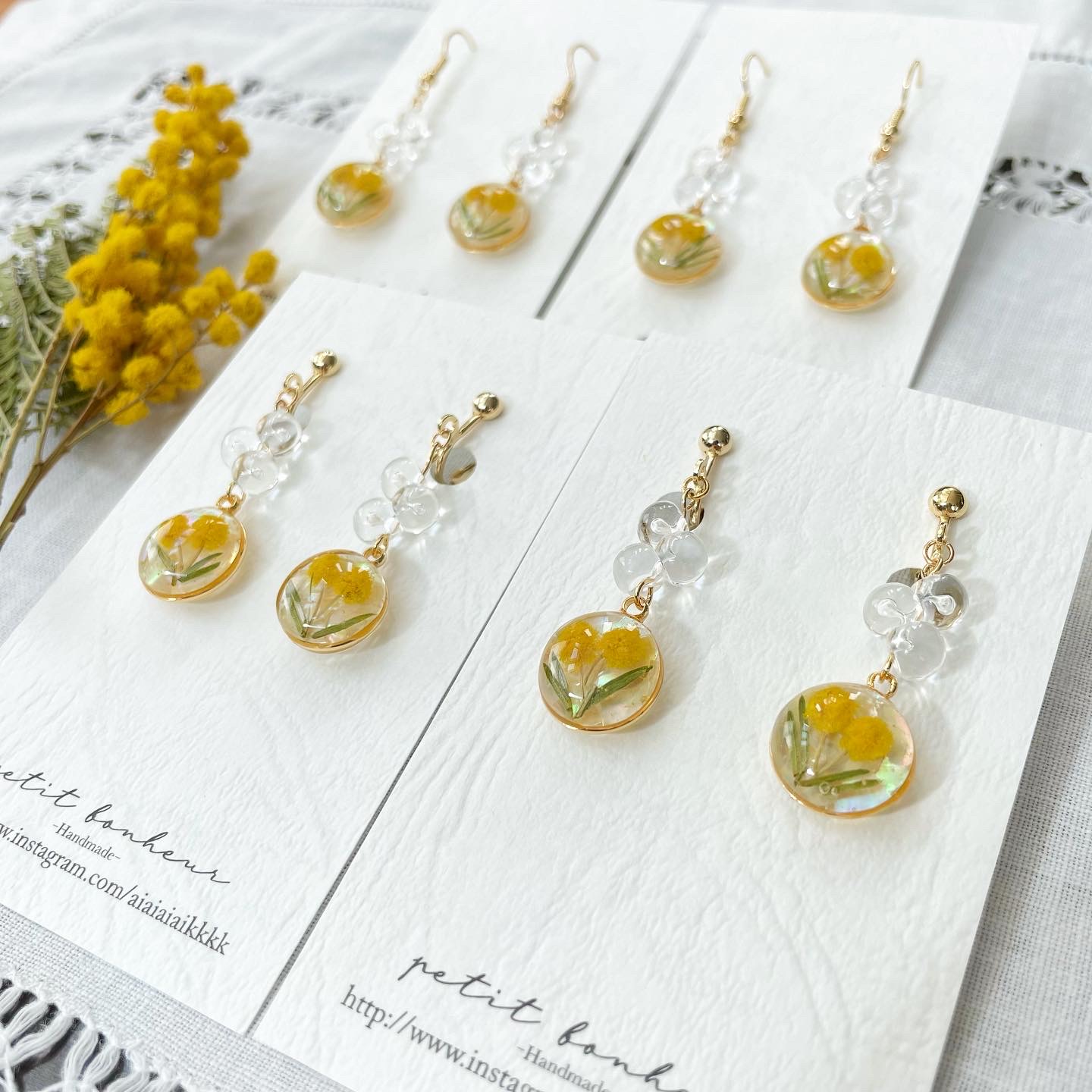 まーるいミモザの耳飾り𓆸の画像4