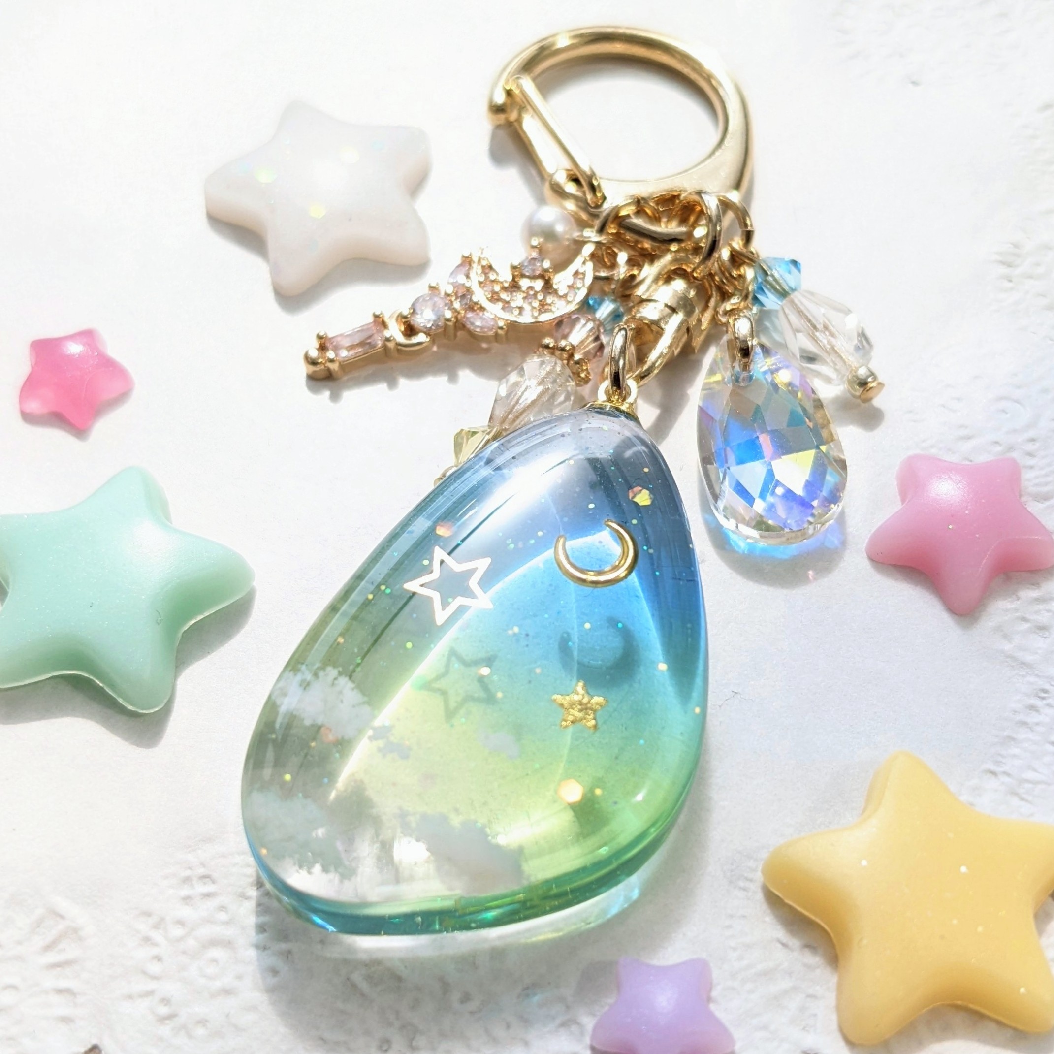 Sky blue key charmの画像2