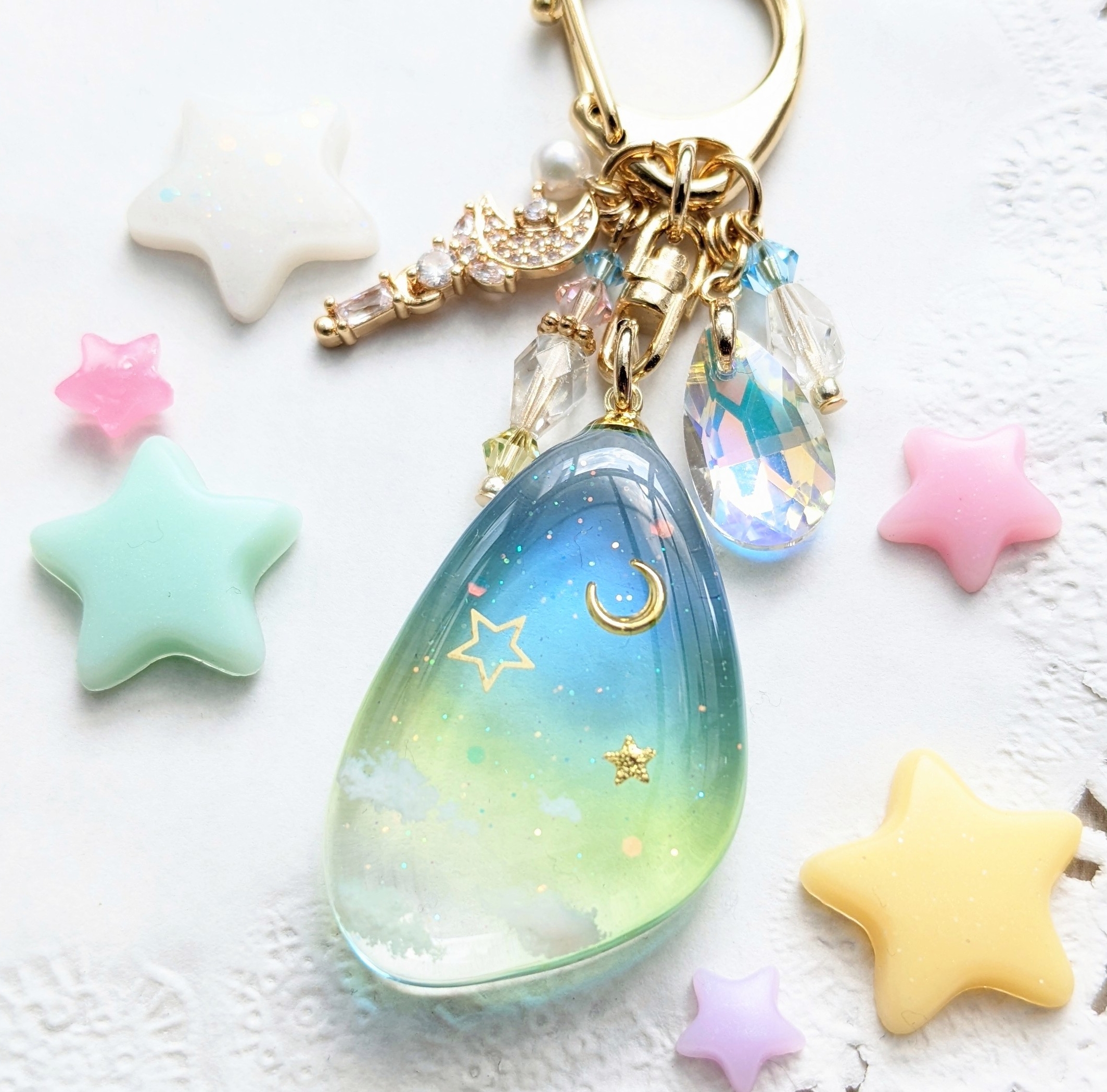 Sky blue key charmの画像3