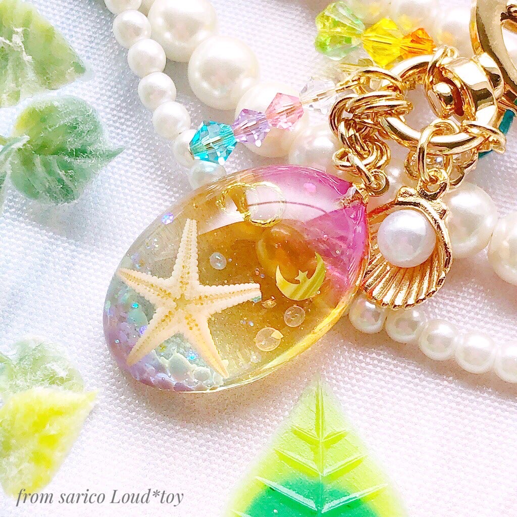 虹色海のオーバルチャームの画像2