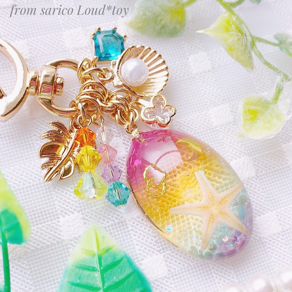 虹色海のオーバルチャームの画像3