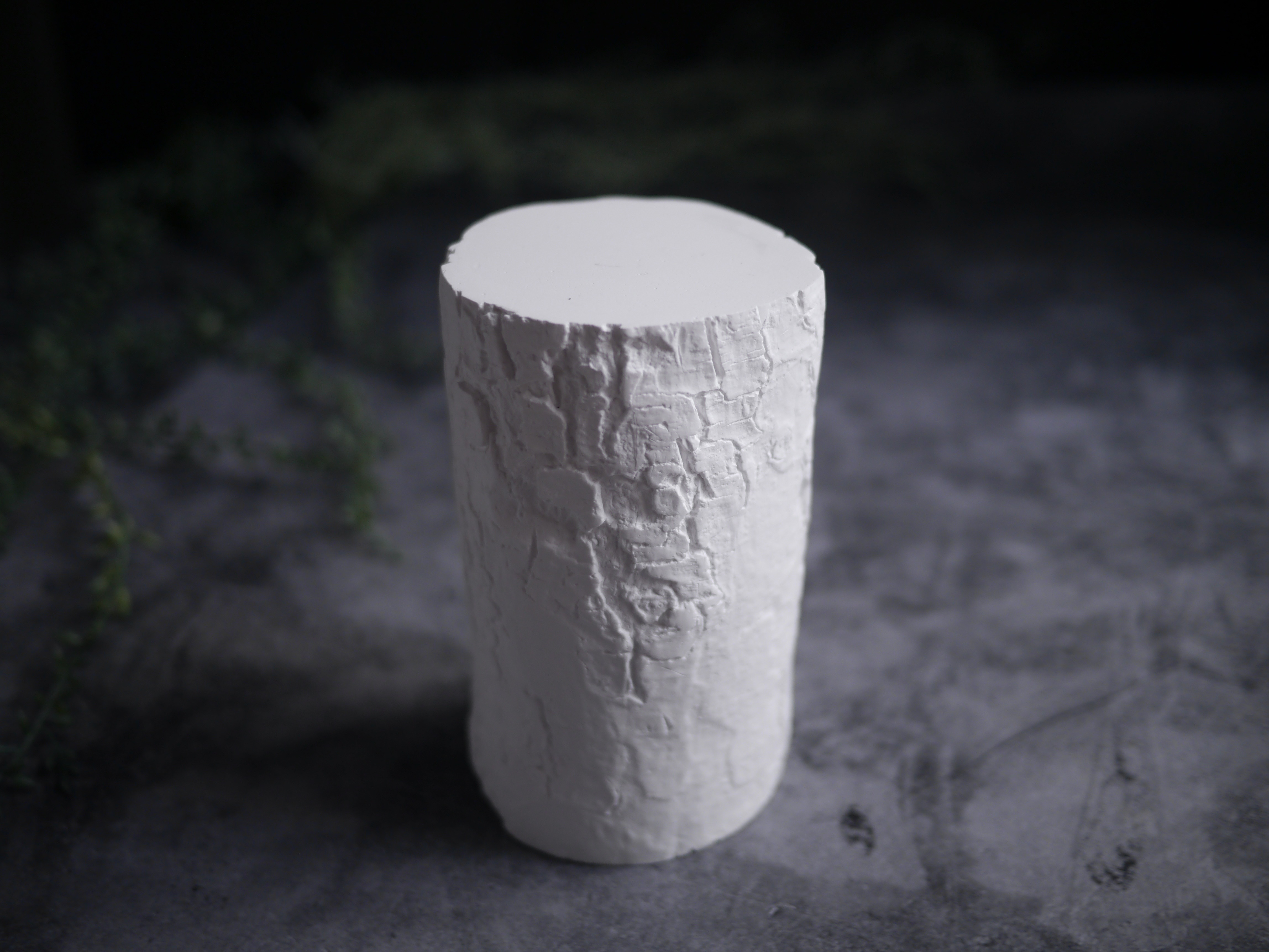 【受注製作】原型  丸太キャンドルWHITE 【Plaster Prototype】LOG CANDLE WHITEの画像2
