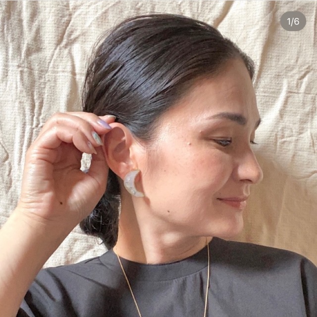 シンプル好きさんのための月イヤリング/ピアスの画像3