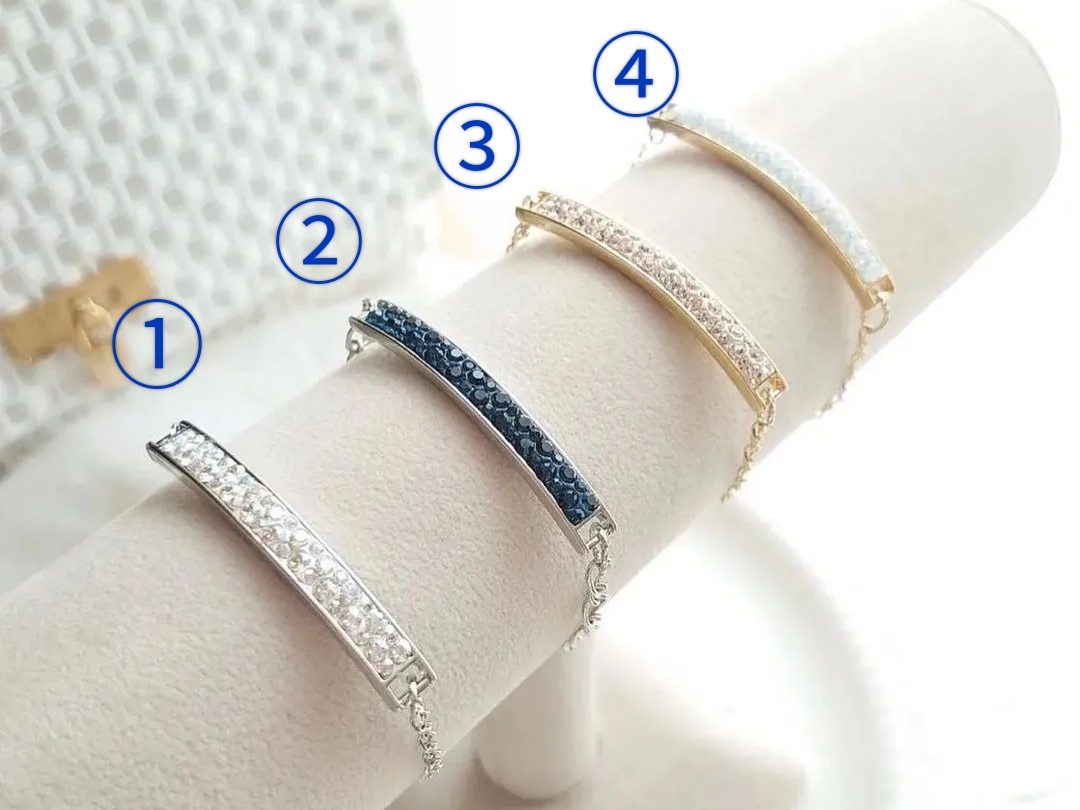 【完成品】ストレートラインブレスレット（ゴールドベース）の画像4